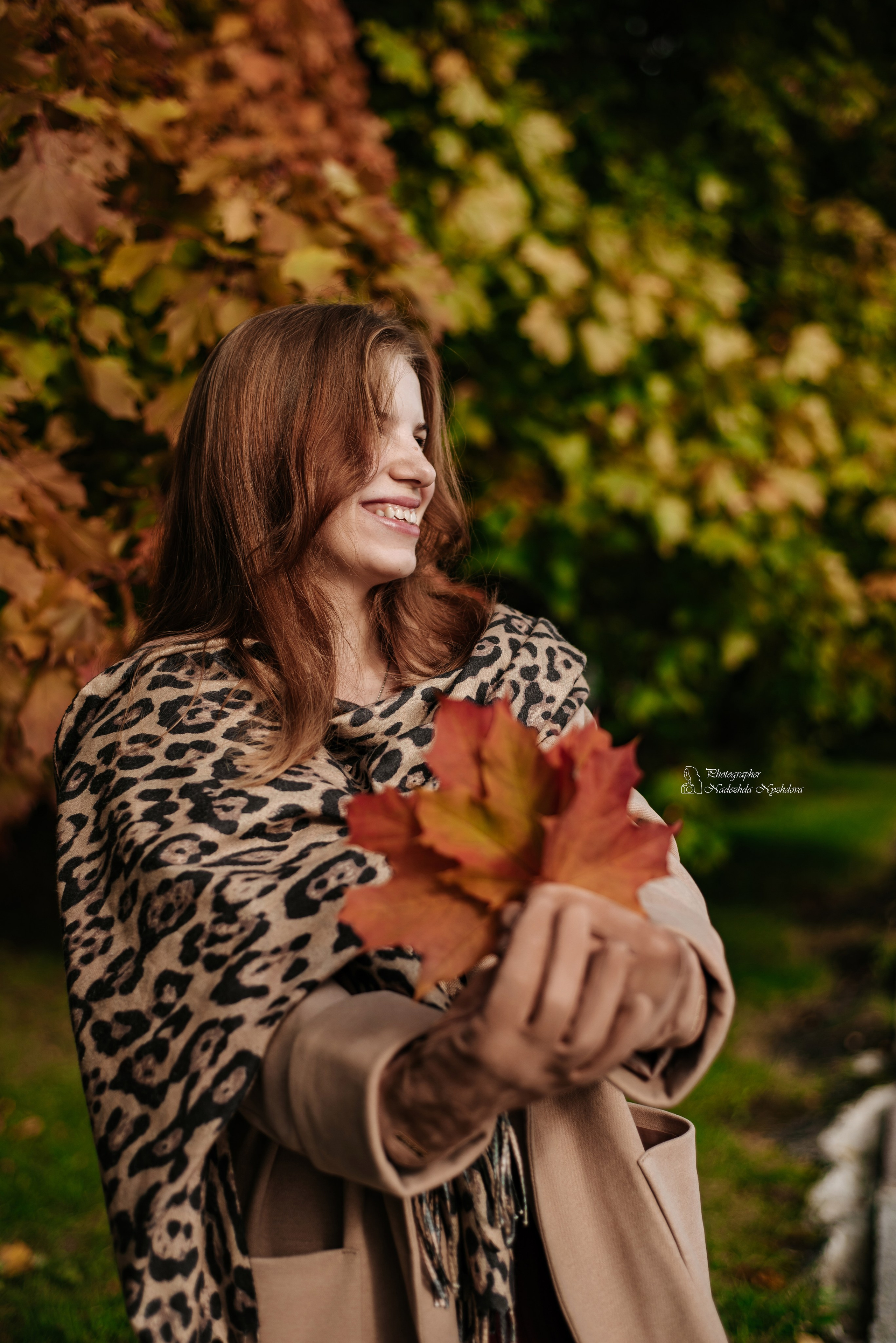 Осеннее утро на Елагине с Дарьей ♡. Свадебный фотограф в Санкт-Петербурге Надежда Нуждова