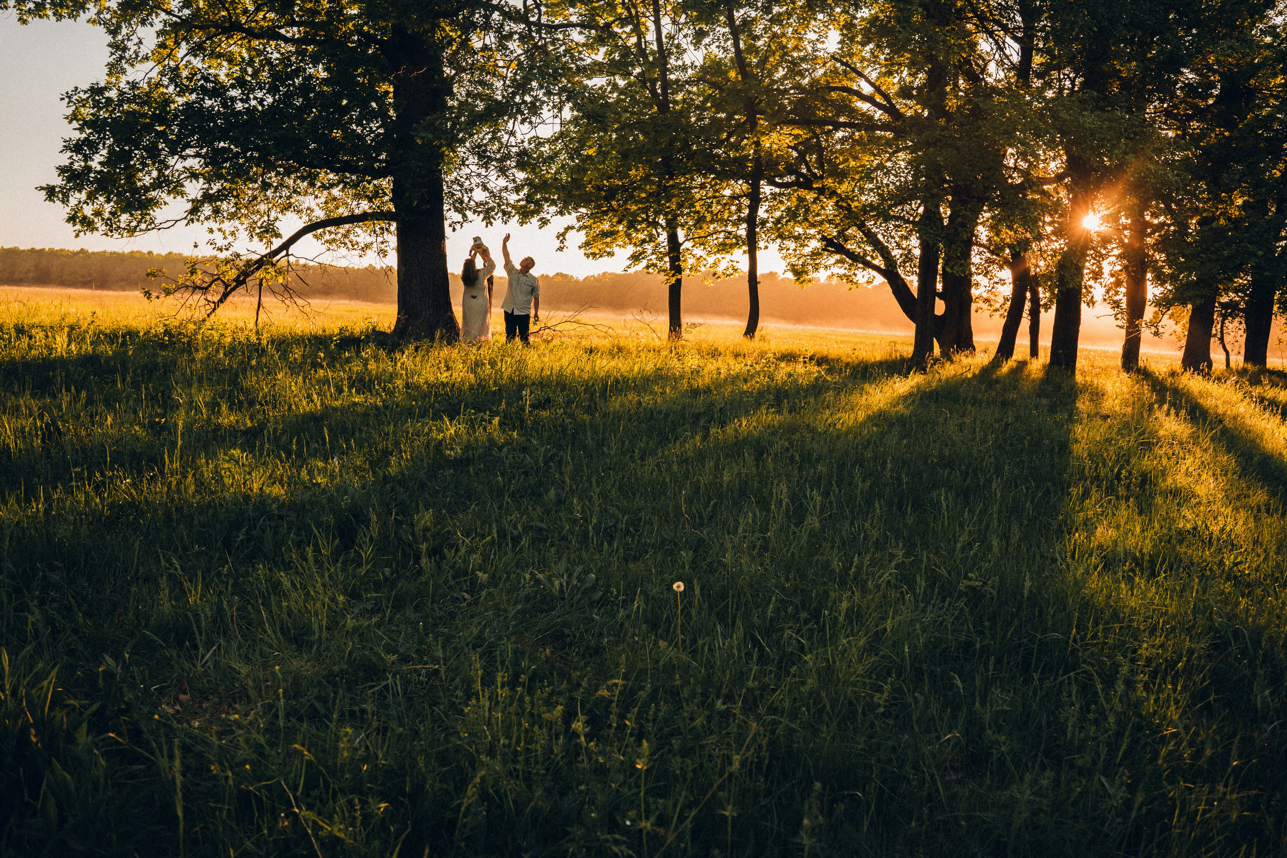 Семейная съемка на закате