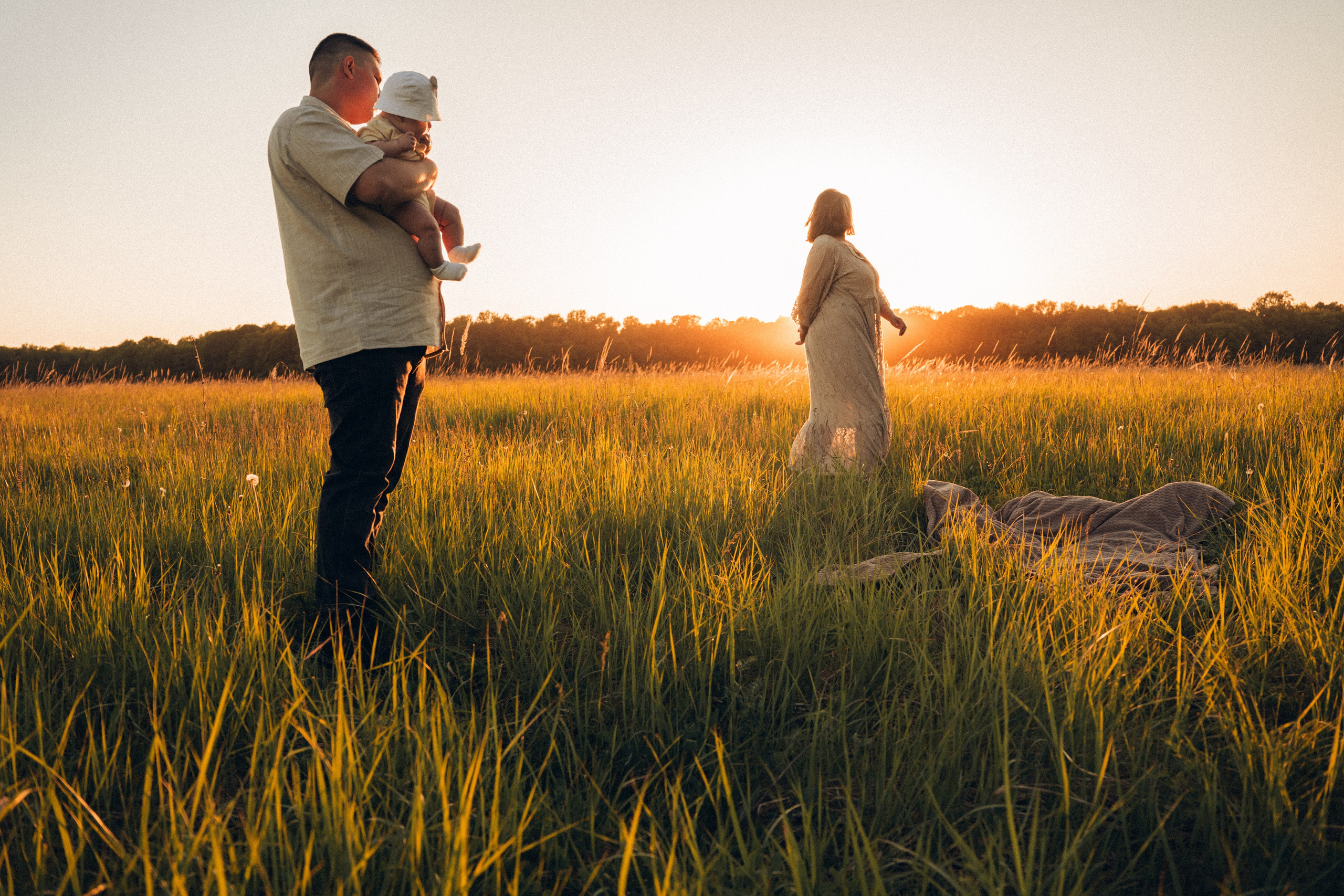 Семейная съемка на закате