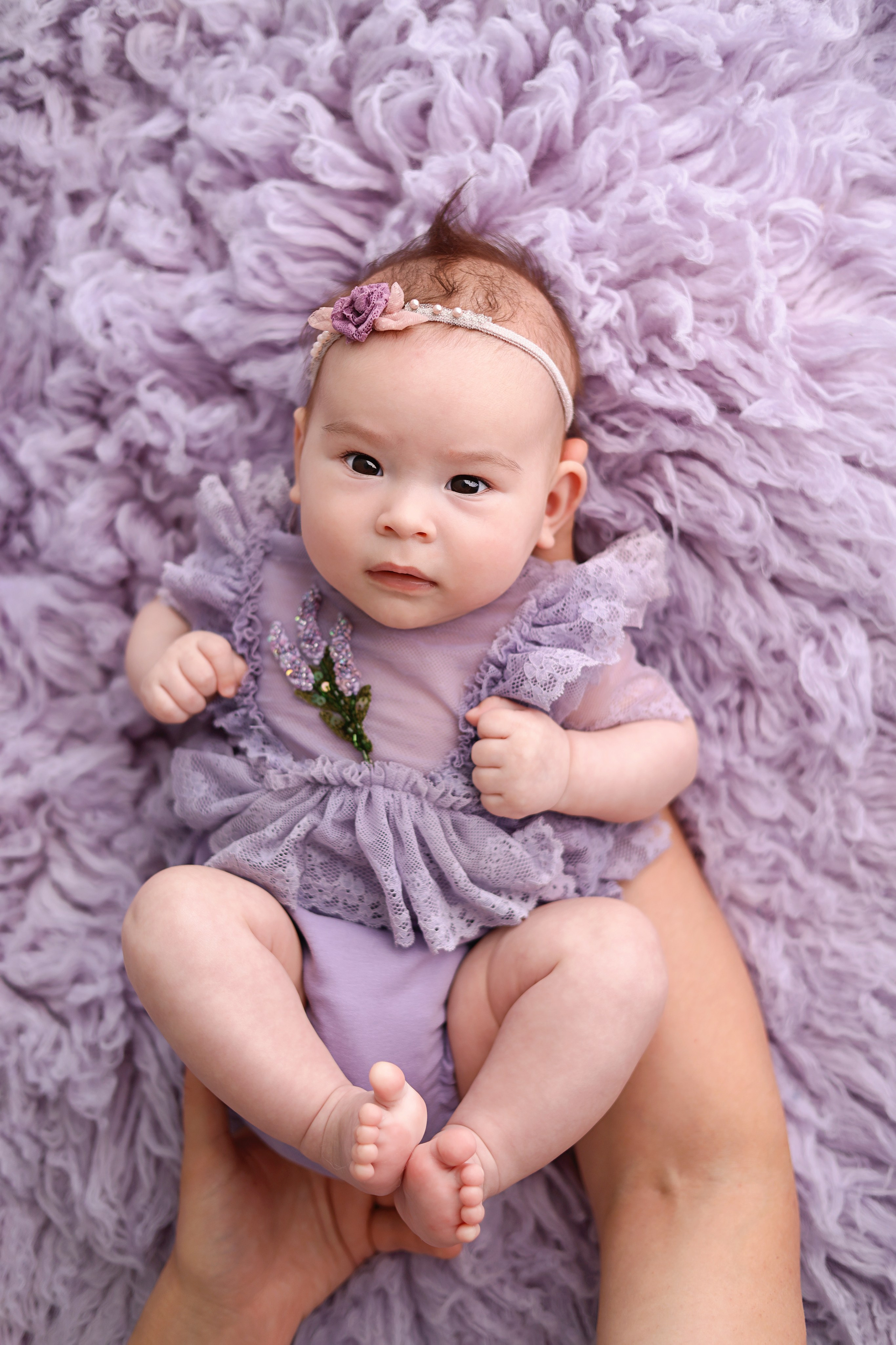 Фотосессия Василисы в студии в Бутово. Фотограф новорожденных Москва. Ньюборн фотограф Москва