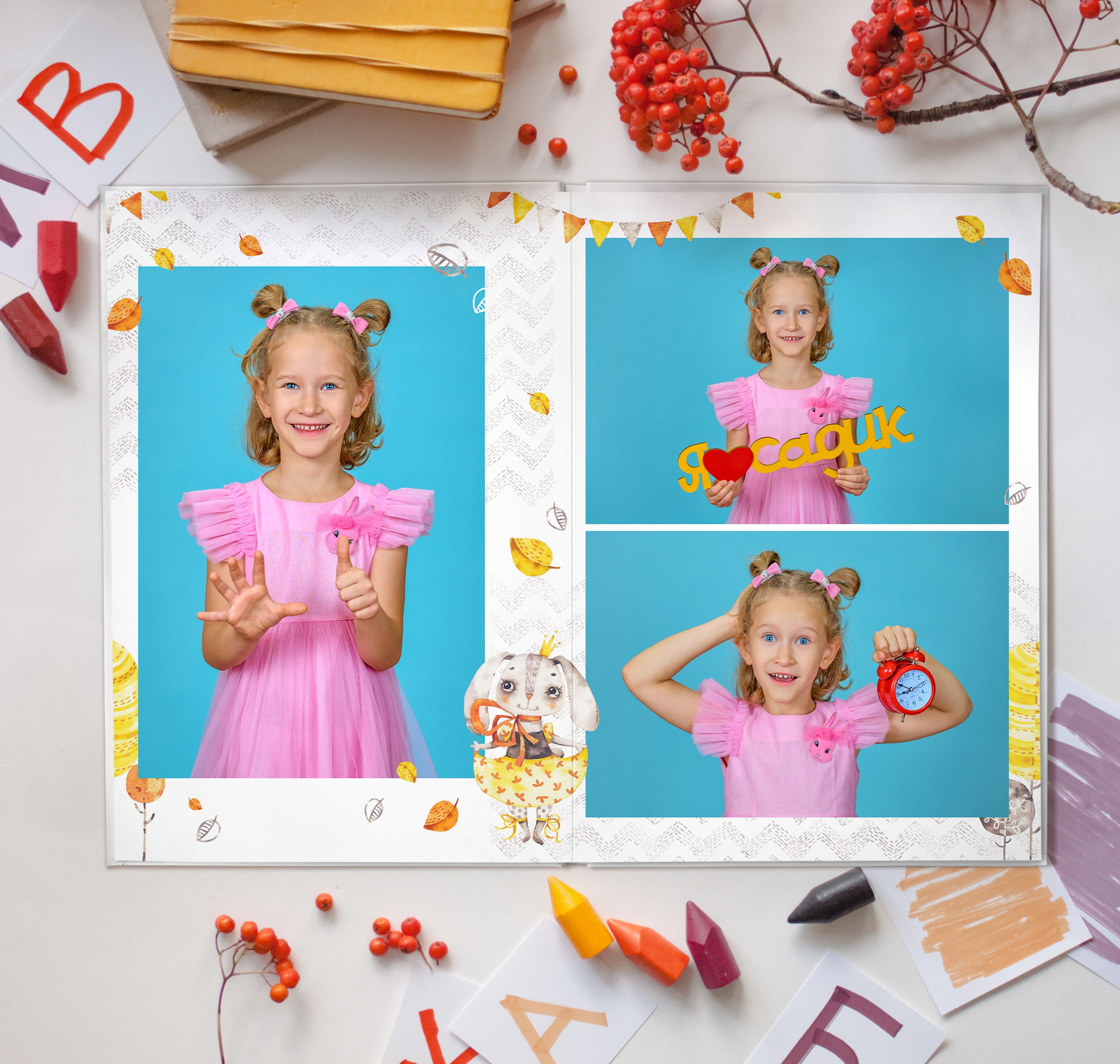 Варианты альбомов для детского сада. Выпускные альбомы в Москве фотограф Алина Пащук