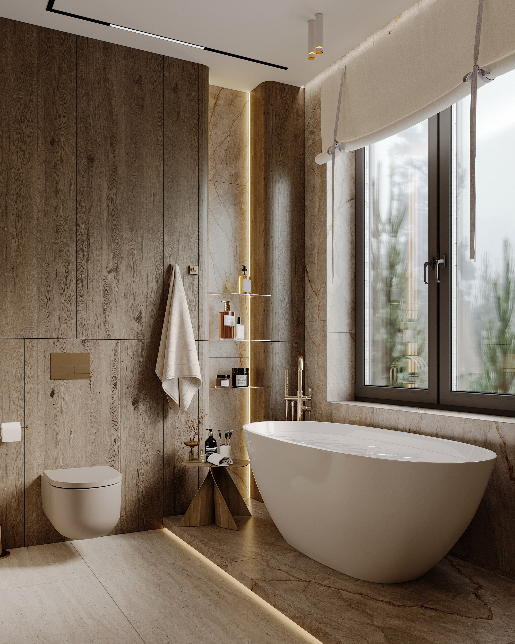 Визуализация загородного дома (интерьерная). Королёва Анастасия | 3D визуализатор