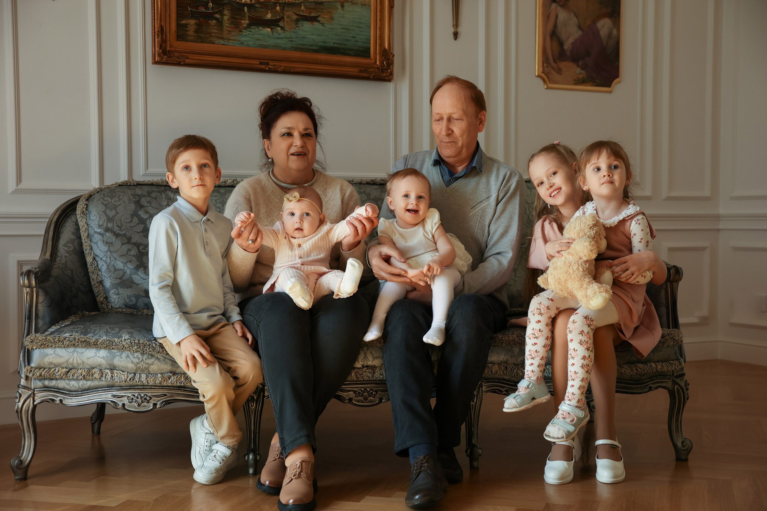 Семейная фотосессия большая семья фотосессия большой семьи фотосессия. Фотограф Владимир Москва