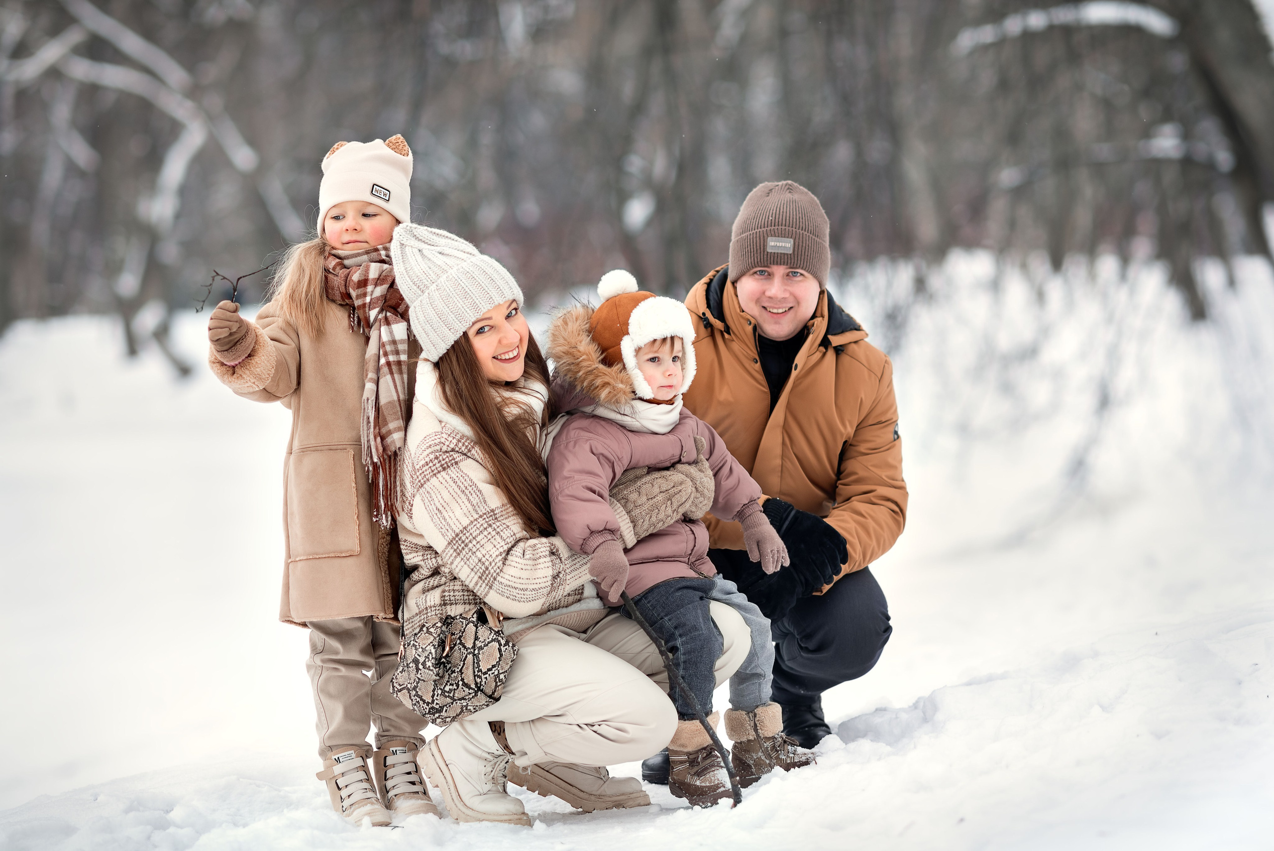 Зимняя фотосессия в парке. Фотограф Юлия Кондратьева