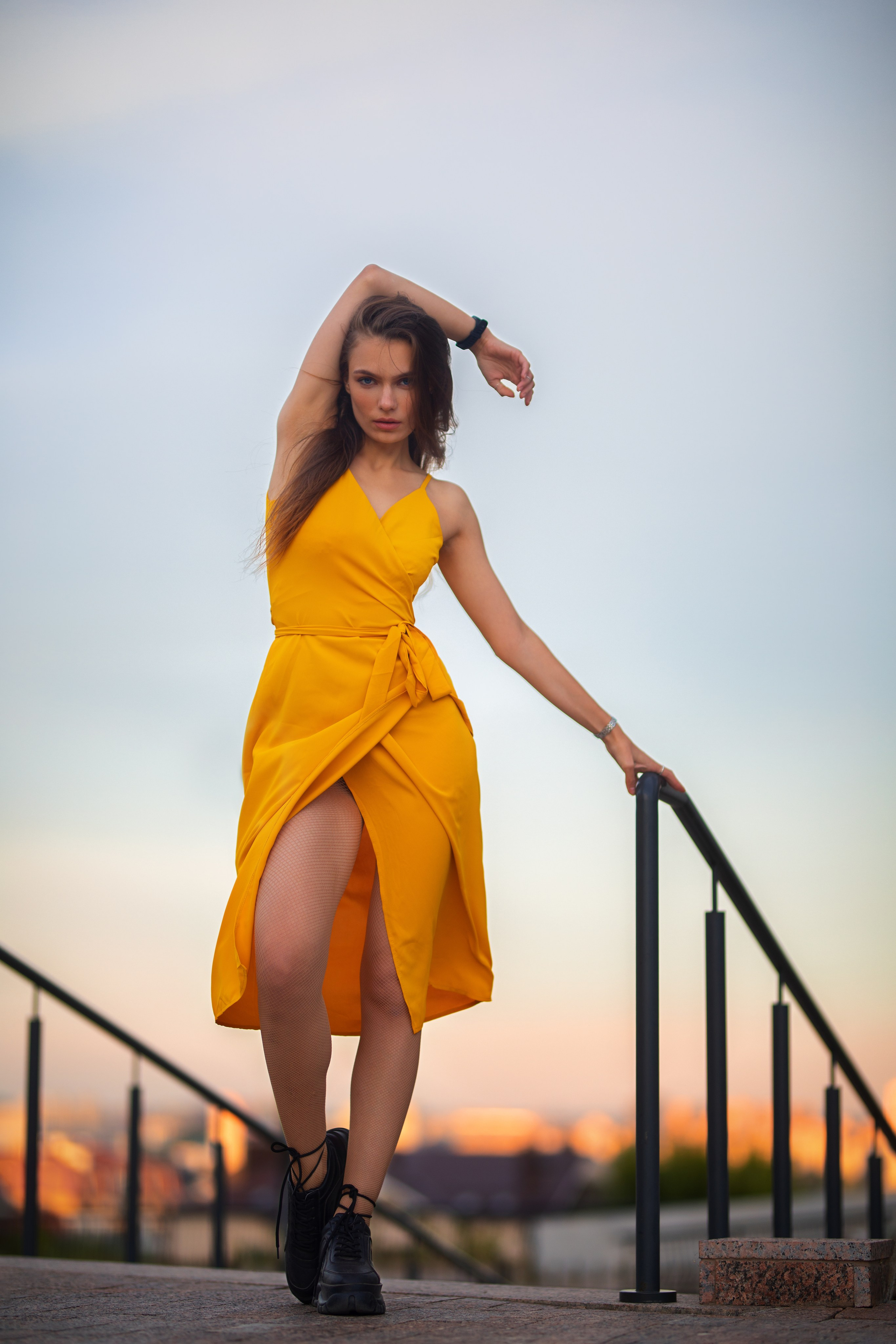 Летняя съемка с Екатериной на городской площади в Воронеже в формате для «себя»