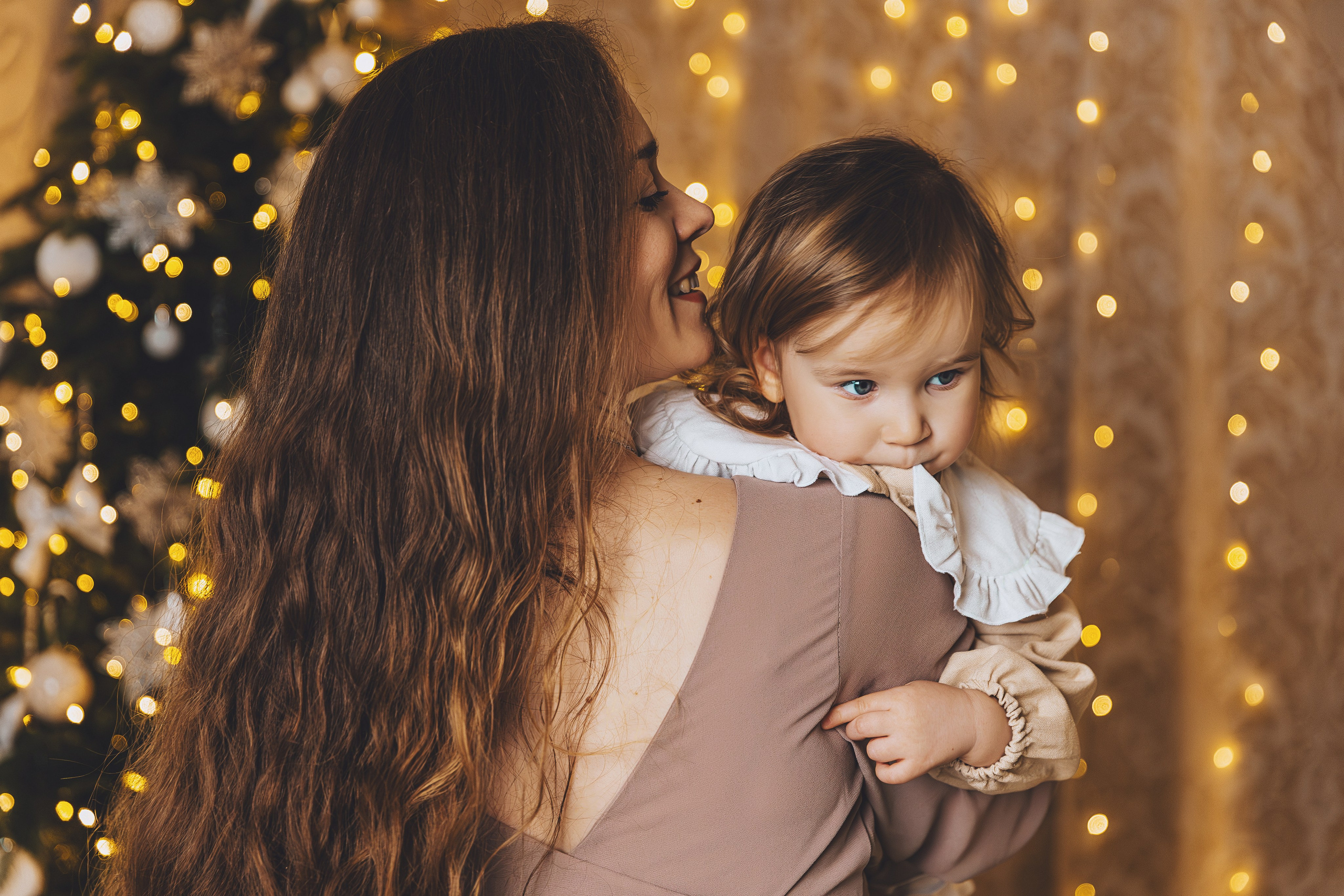 Семейная новогодняя домашняя фотосессия. Семейный и женский фотограф в Москве Надежда Воробьева