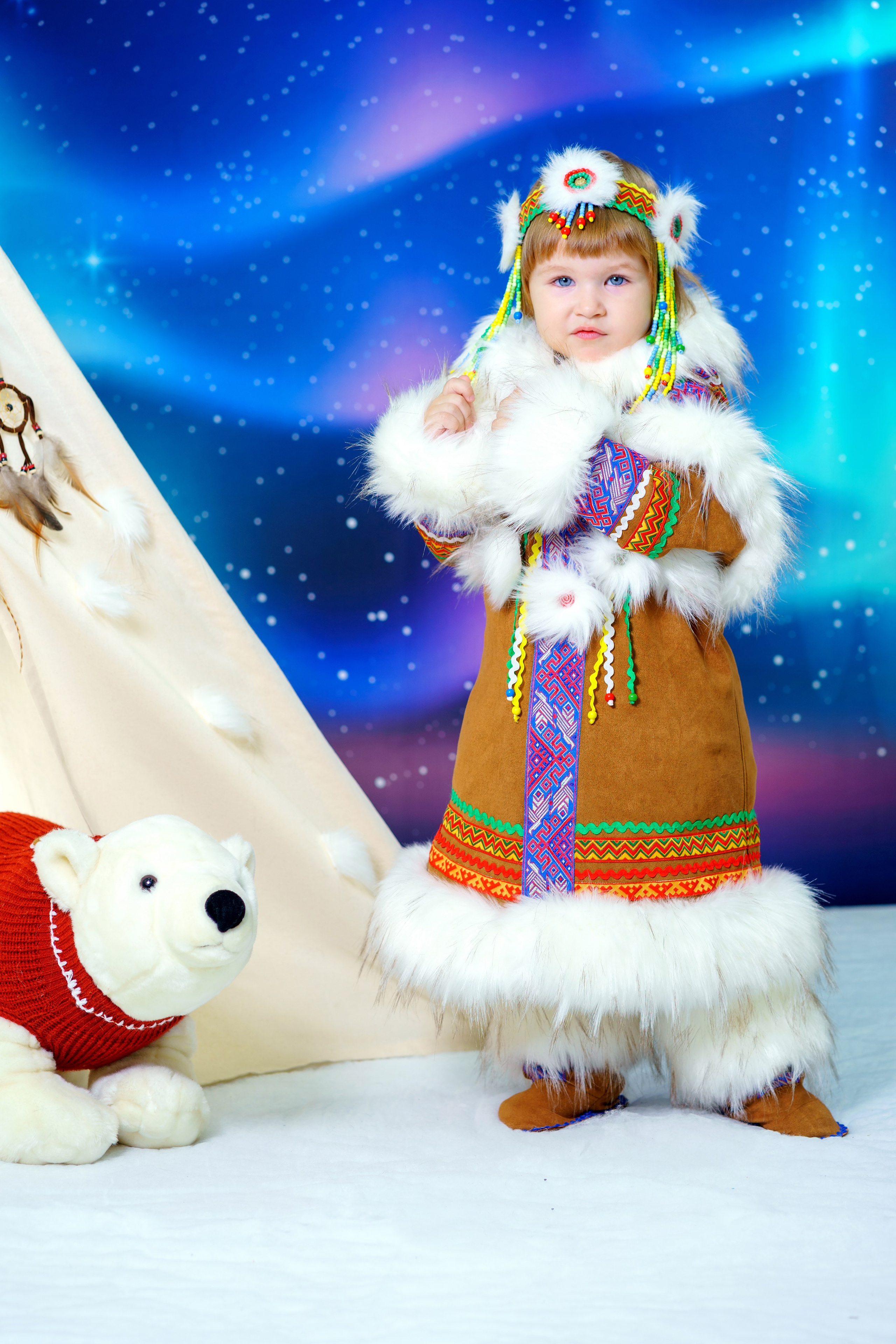 Новогодняя фотосессия для садика «Северное Сияние». Фотостудия «Стрекоза»