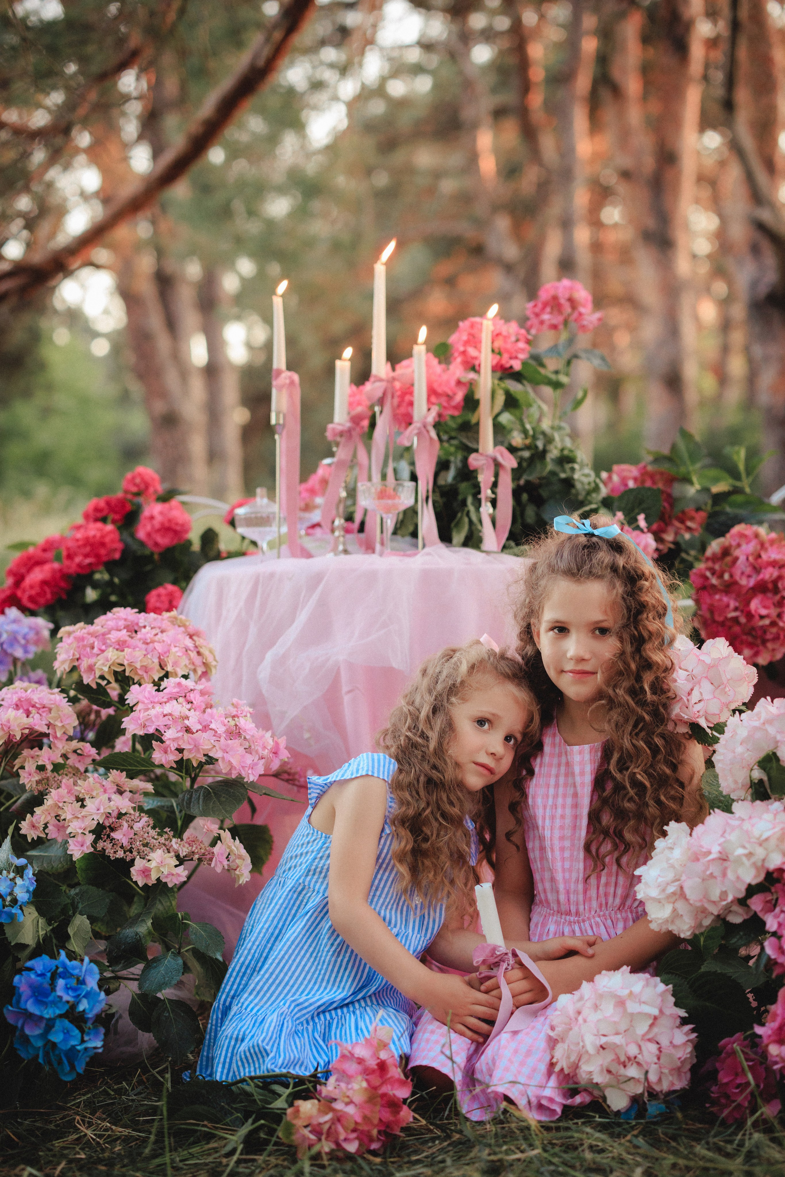 Цветочная фотосессия в лесу. Семейный и детский фотограф в Краснодаре Анна Трашкова