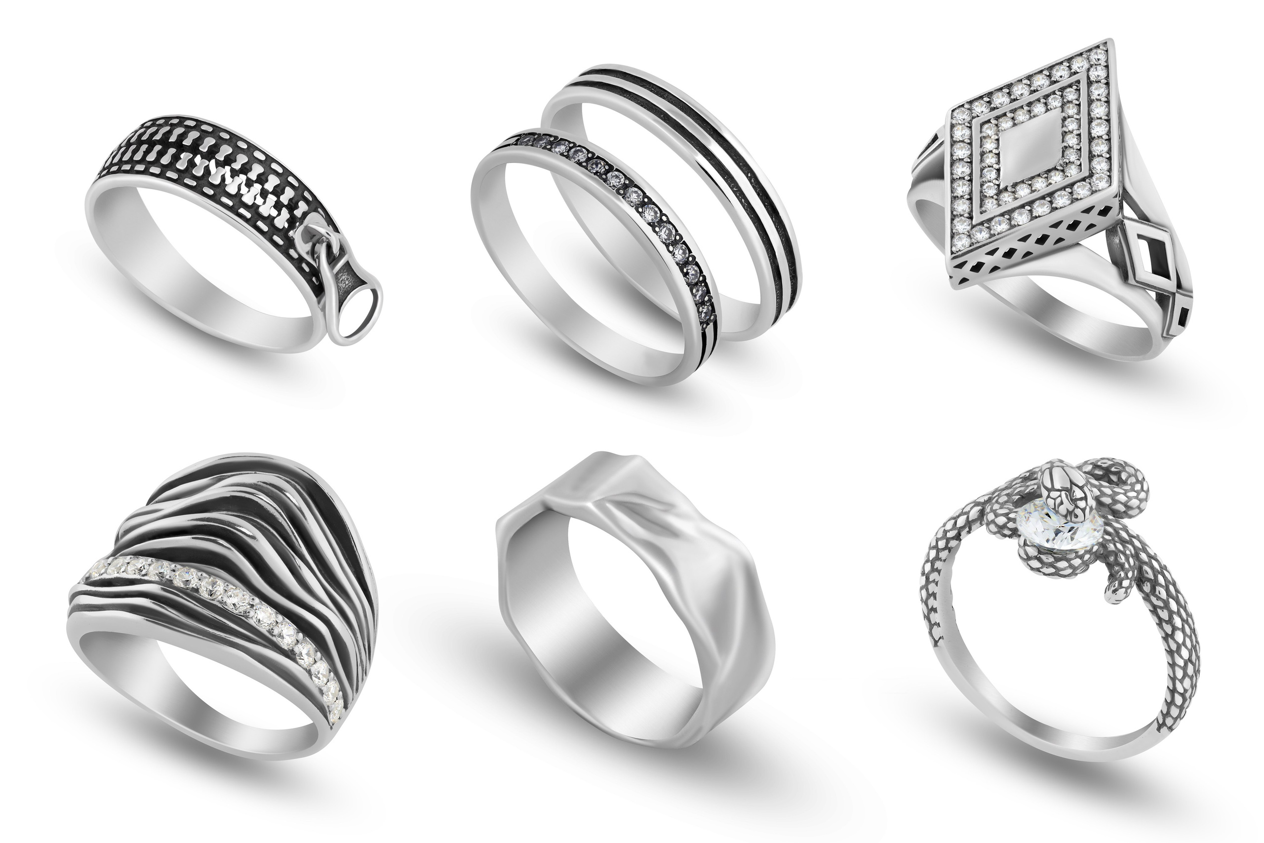 Серебрянные кольца для компании «Серебрянный каприз». Фотограф Сергей Феденко