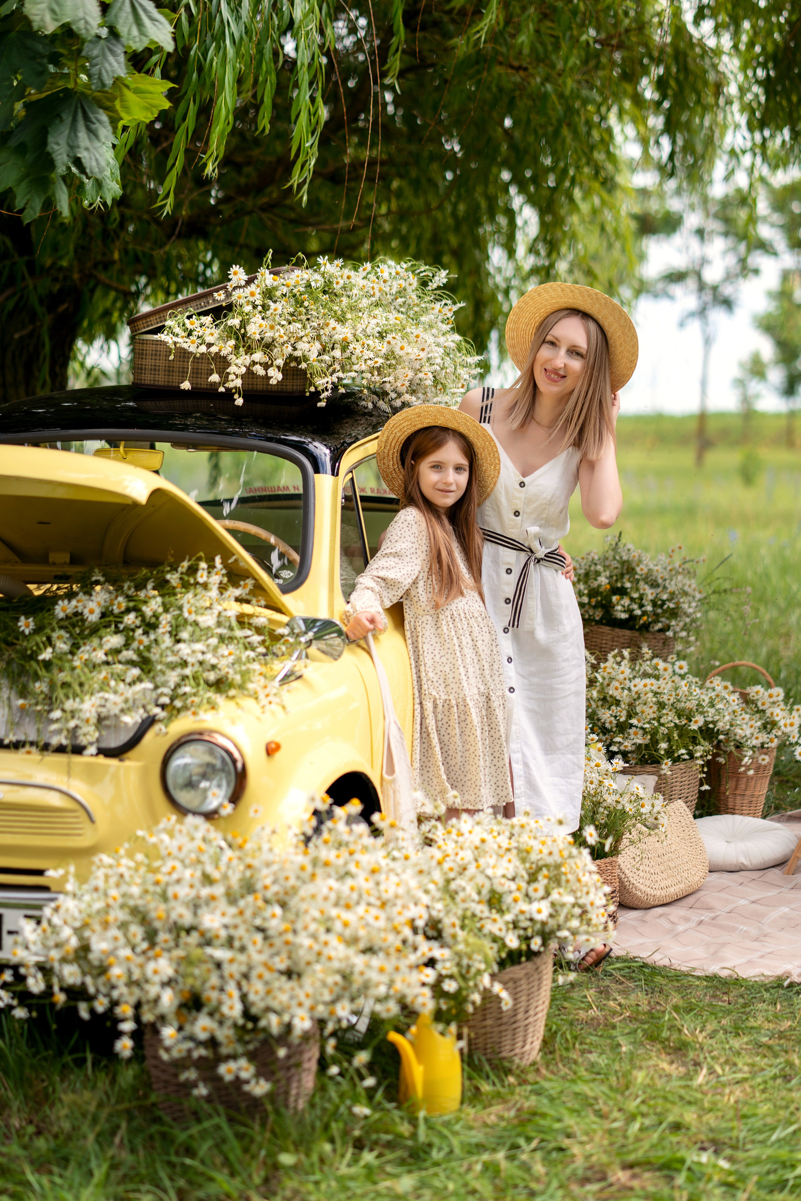 Фотодень Машина с ромашками. Семейный и свадебный фотограф Минск, Беларусь Анна Орловская