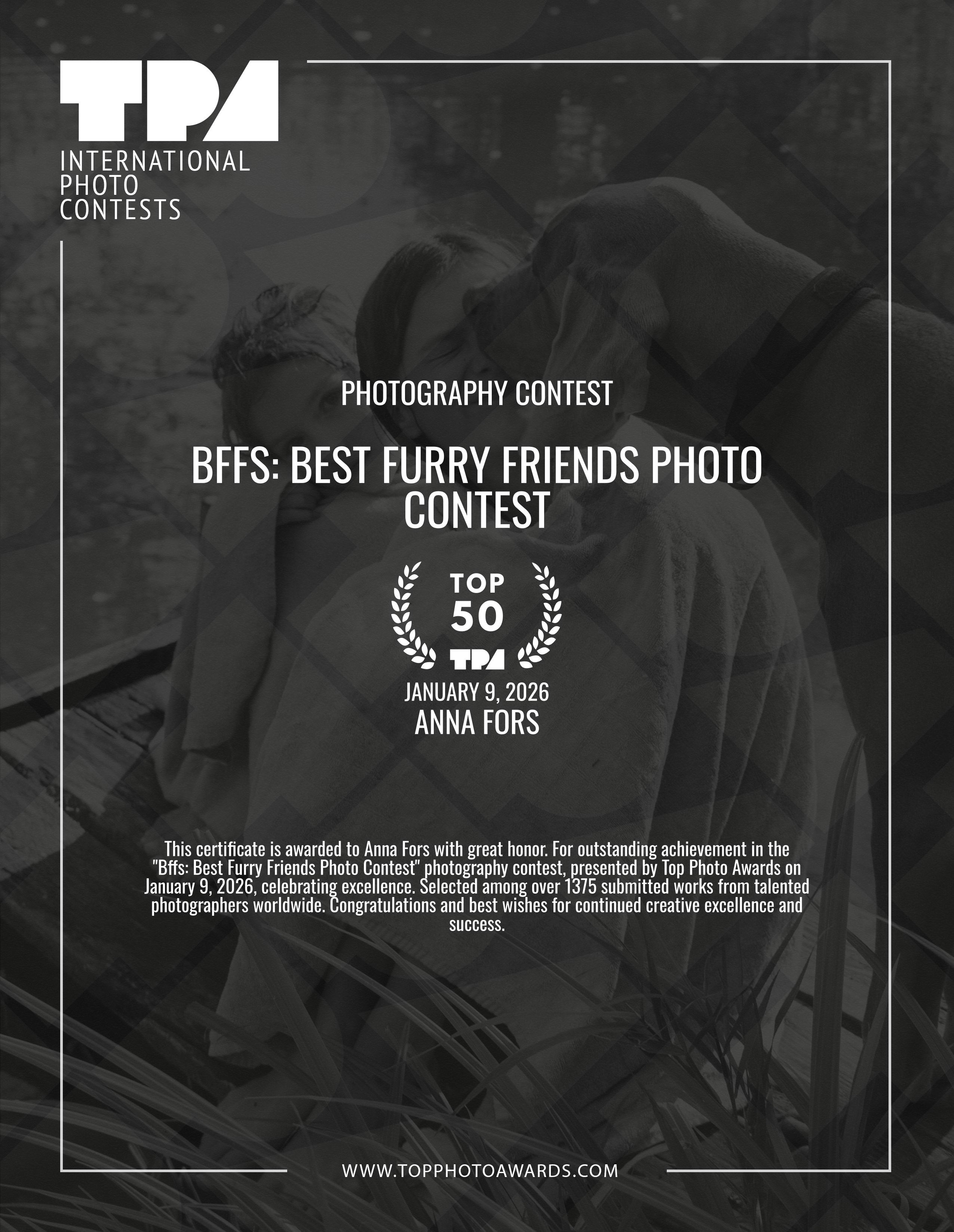 Награды фотохудожника Анны Форс — Победитель BICFP, TopPhotoAwards и финалист Liquida Grant. Арт-ню фотограф, Фотохудожник в Москве Анна Форс