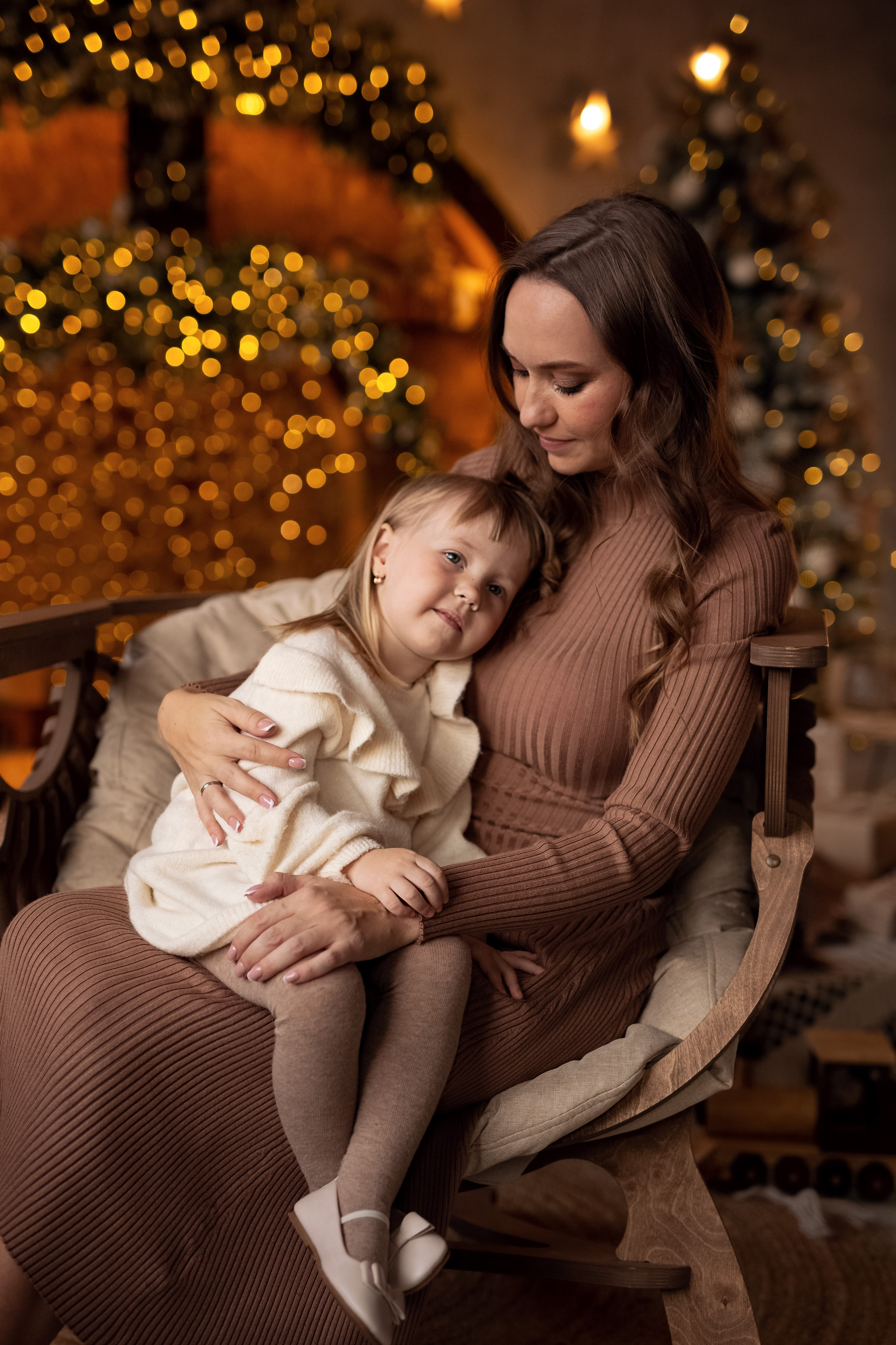 Семья в новогодней студии. Семейный и детский фотограф в Москве Юлия