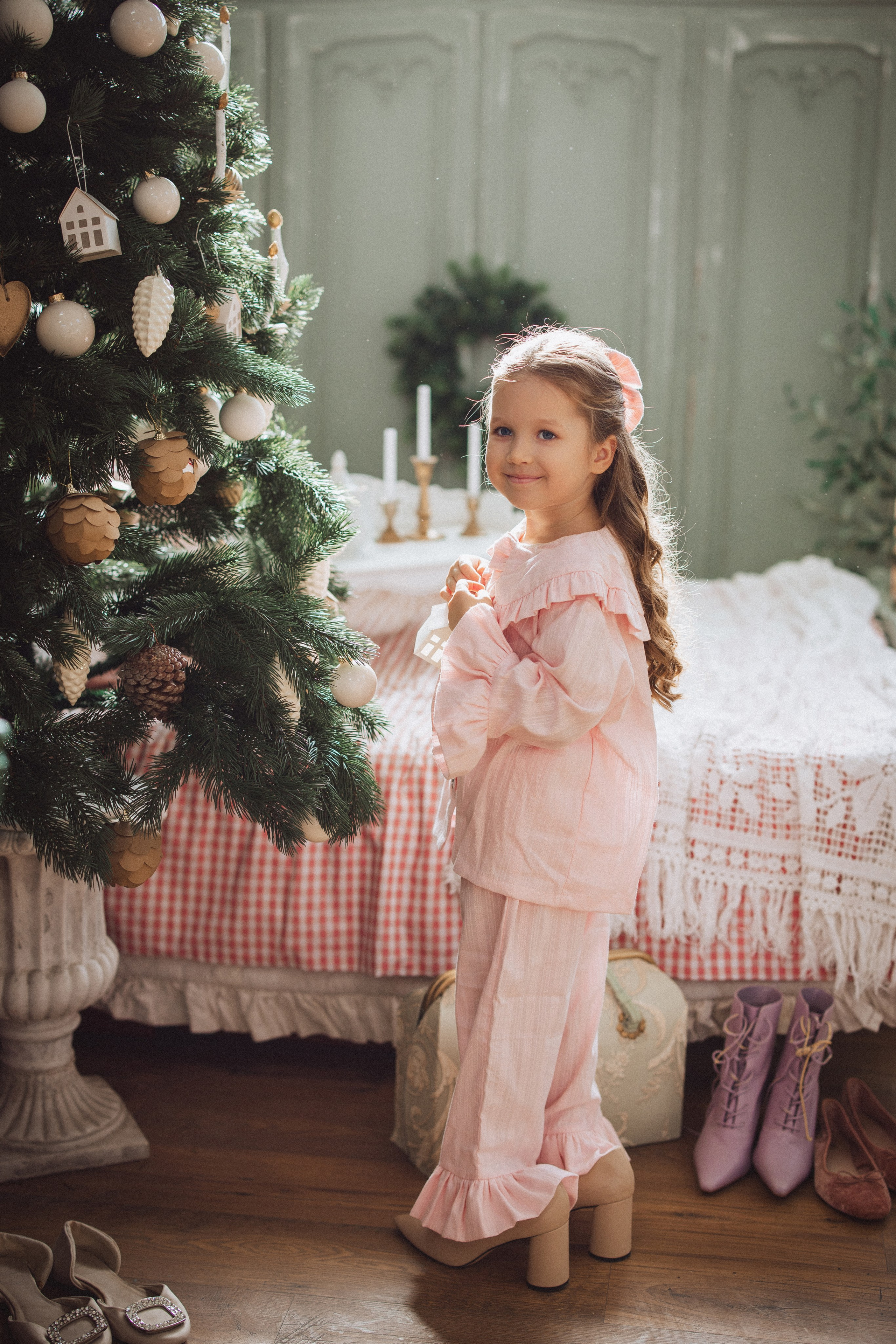 Новогодняя фотосессия в стиле Винтаж. Семейный и детский фотограф в Краснодаре Анна Трашкова