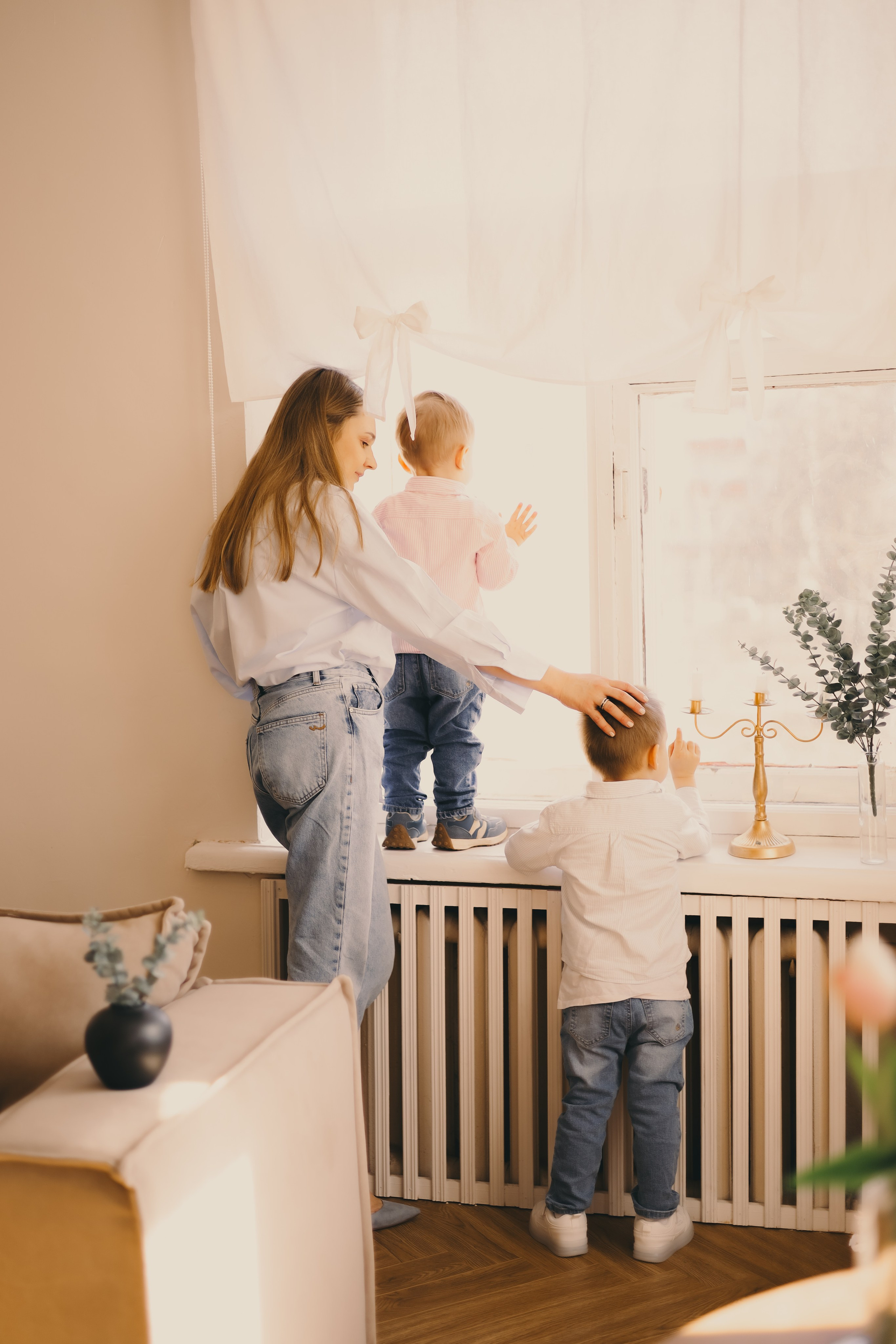 Два малыша и их мама. Фотограф Мария Лаенко