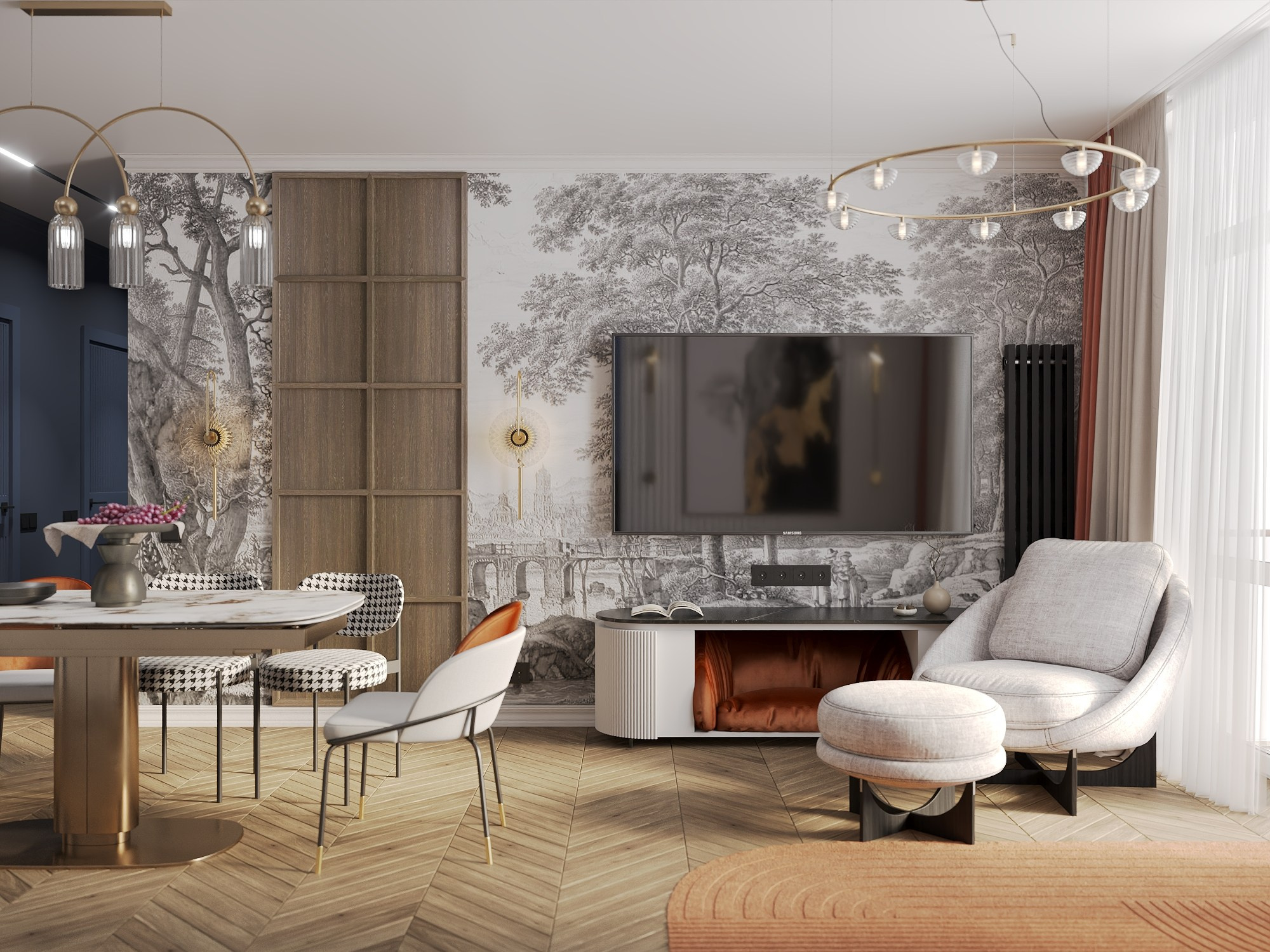 ЖК Discovery Residence, квартира 82,6 м². БК студия дизайна интерьера