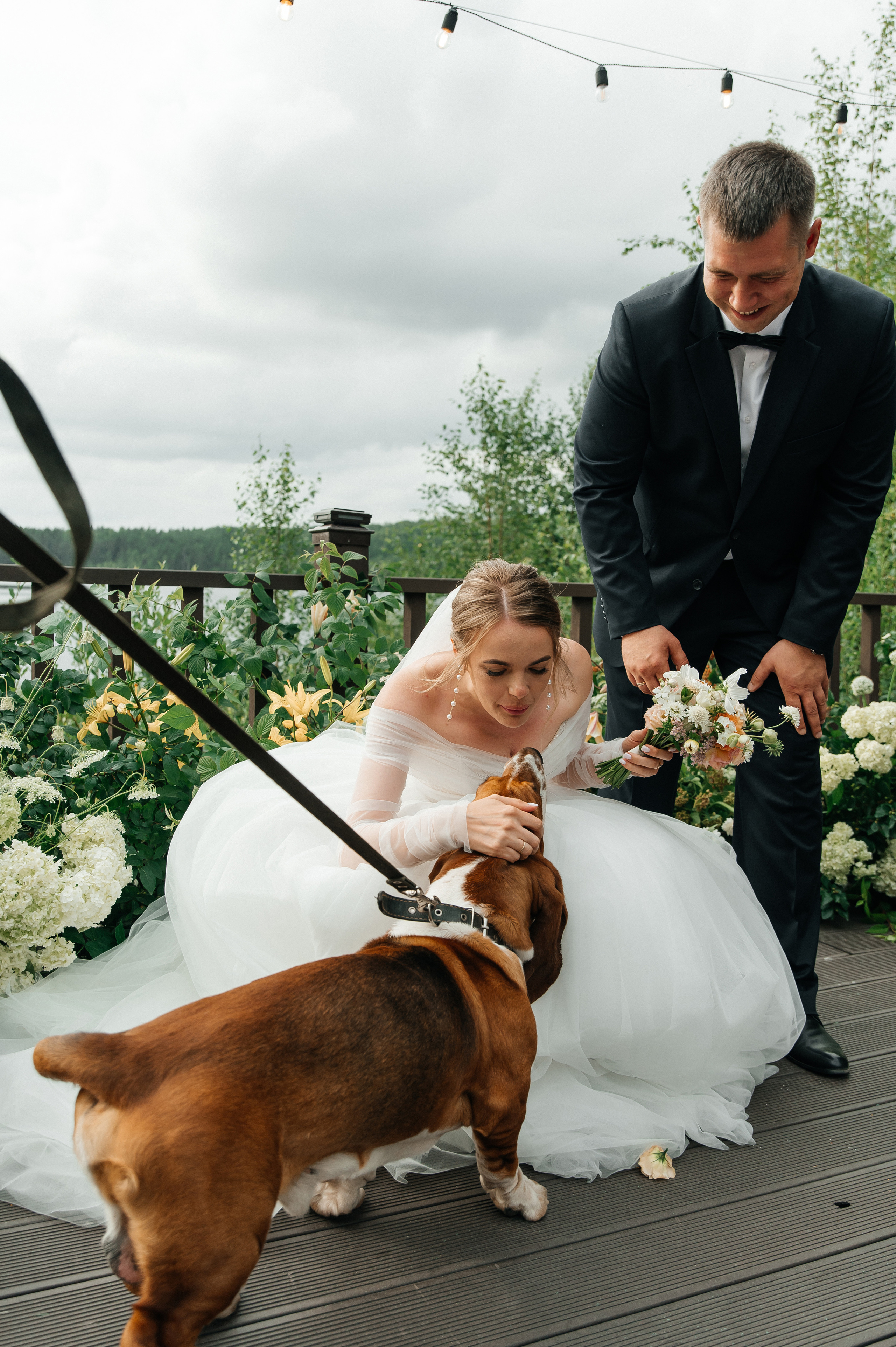 Wedding with dog. Wedding and family photographer in Dubai Vasilii Albul