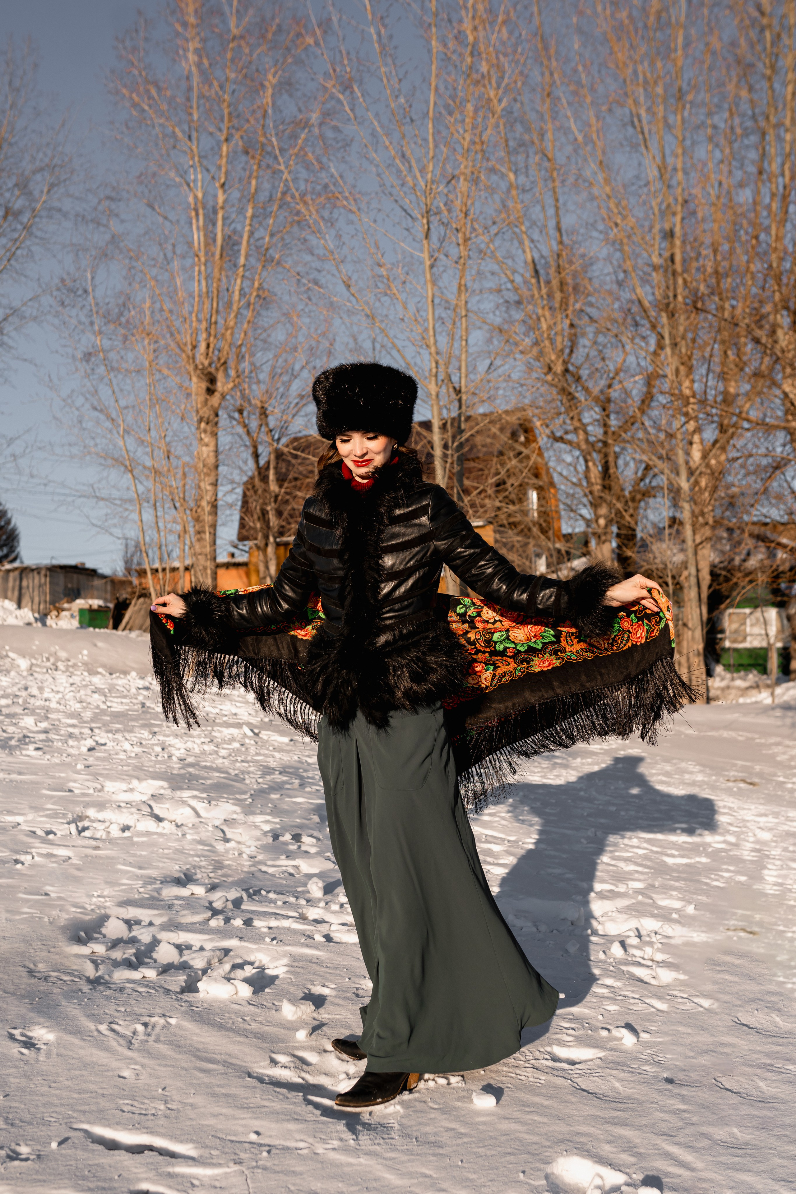 Зимняя фотосессия в русском стиле. Фотограф Ким Наталья в Красноярске