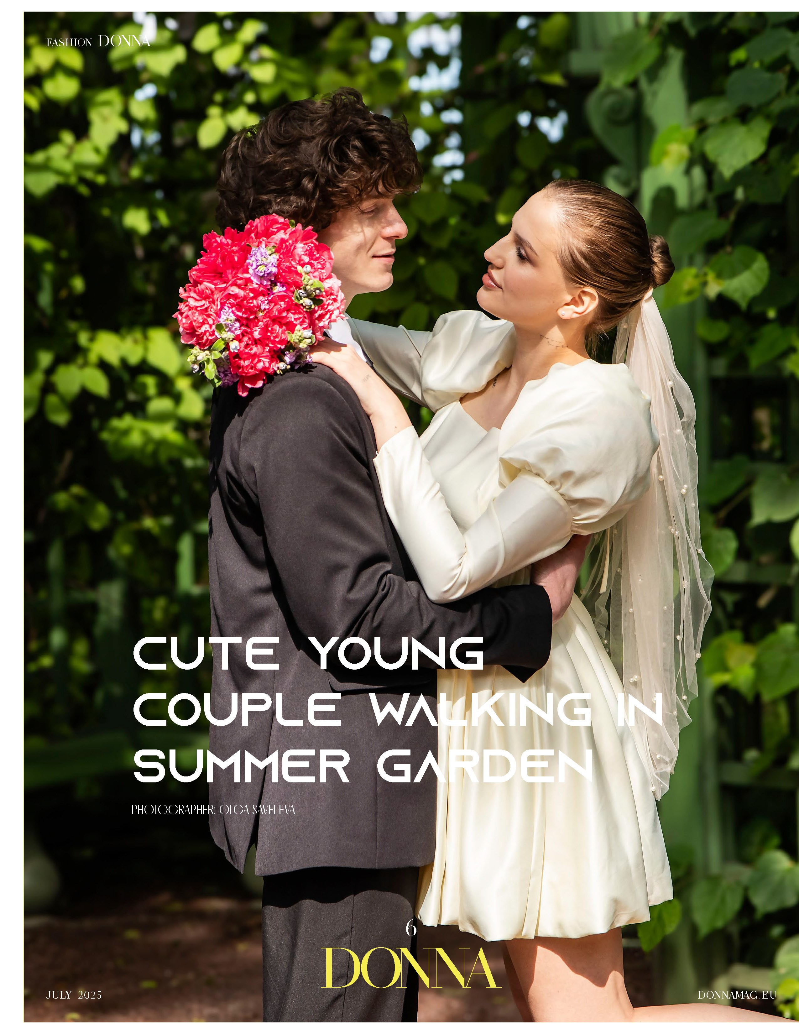 Лето в Летнем саду на обложке журнала DONNA. Портретный фотограф в Санкт-Петербурге Савельева Ольга