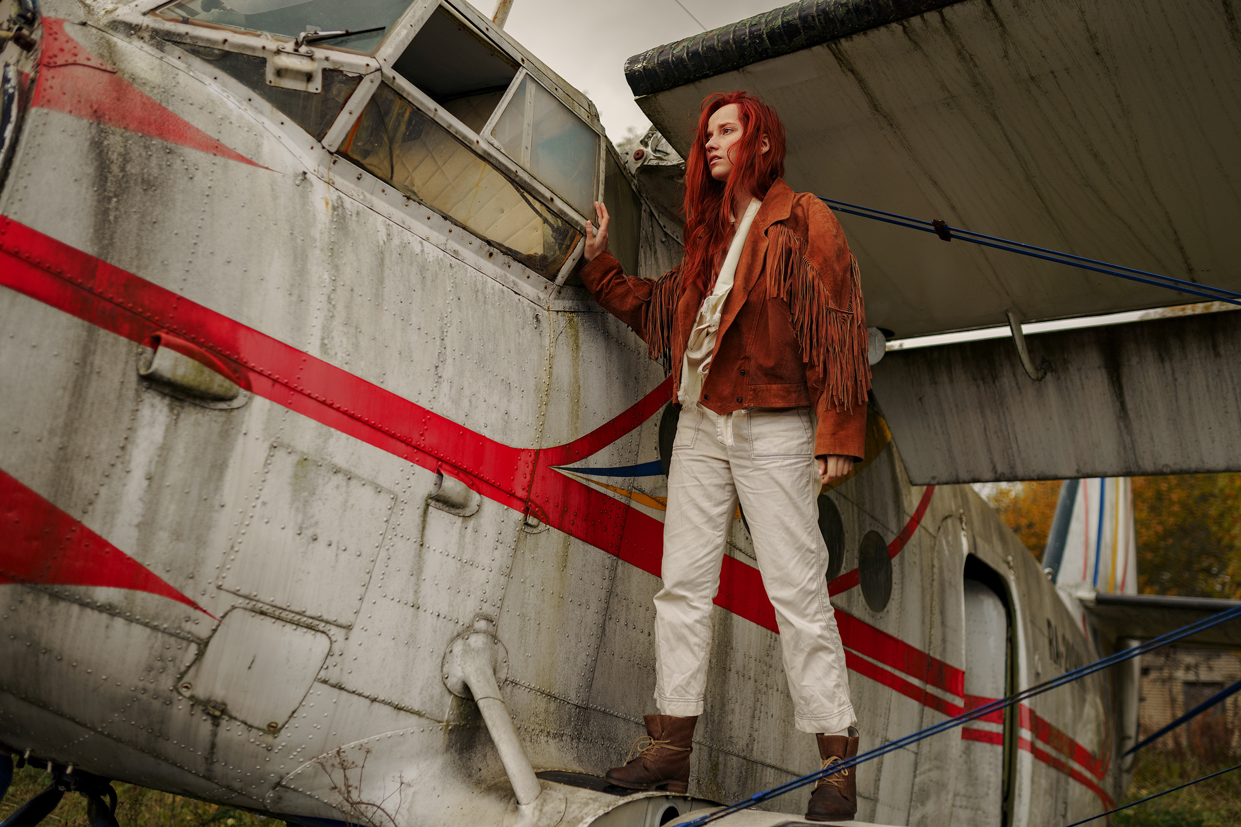 Небо, самолет, девушка. Свадебный и семейный фотограф Ярослав Фущич