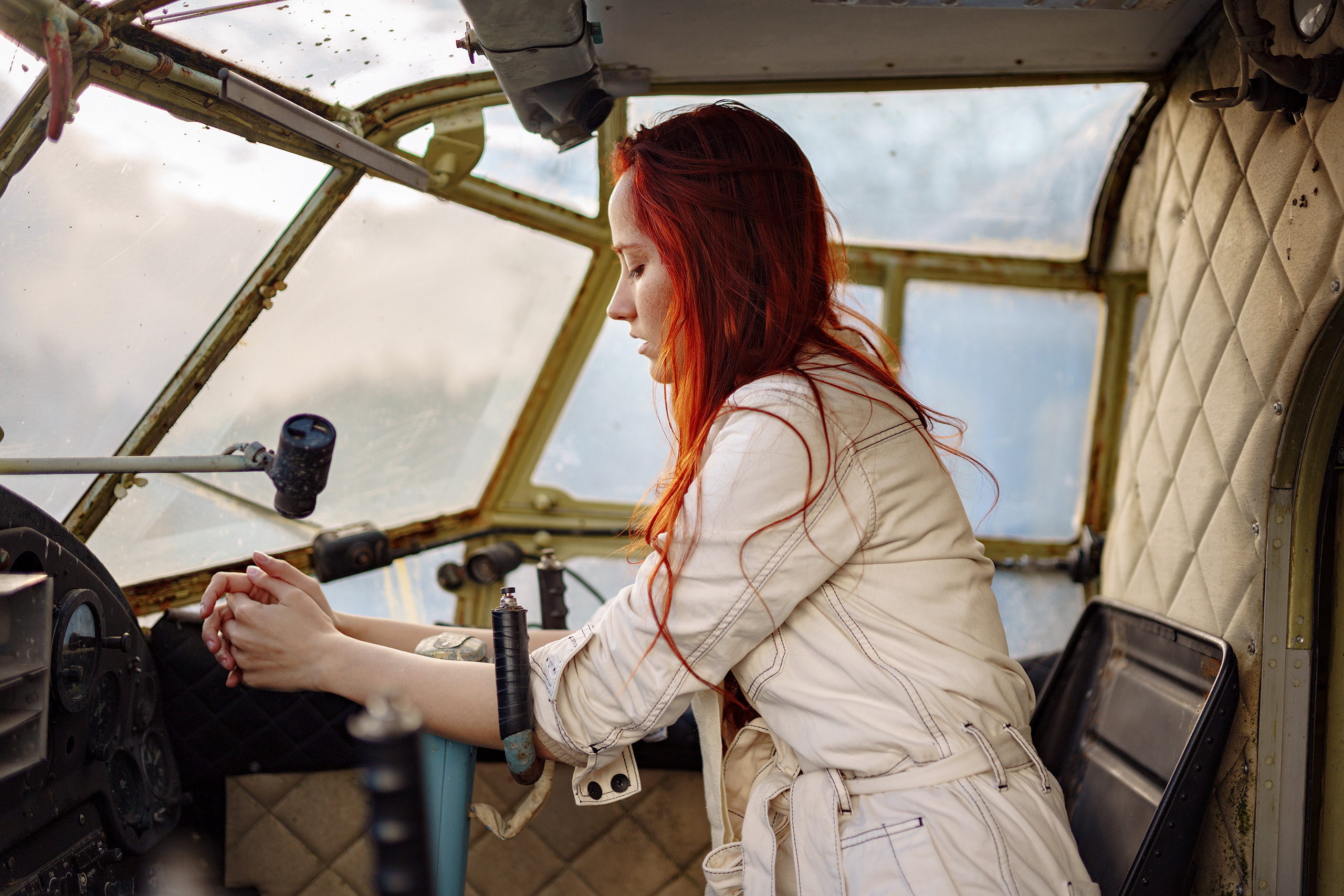 Небо, самолет, девушка. Свадебный и семейный фотограф Ярослав Фущич