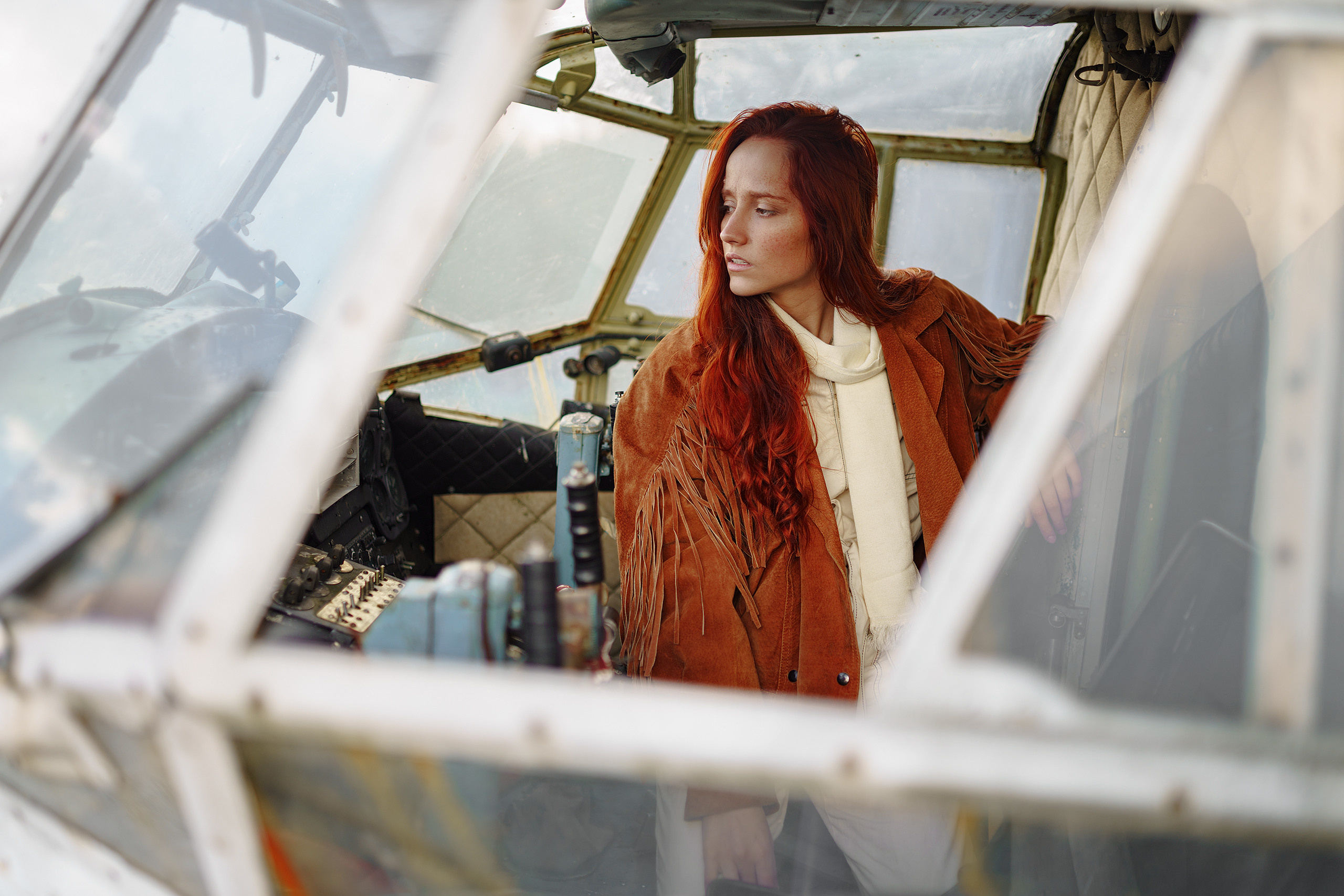 Небо, самолет, девушка. Свадебный и семейный фотограф Ярослав Фущич