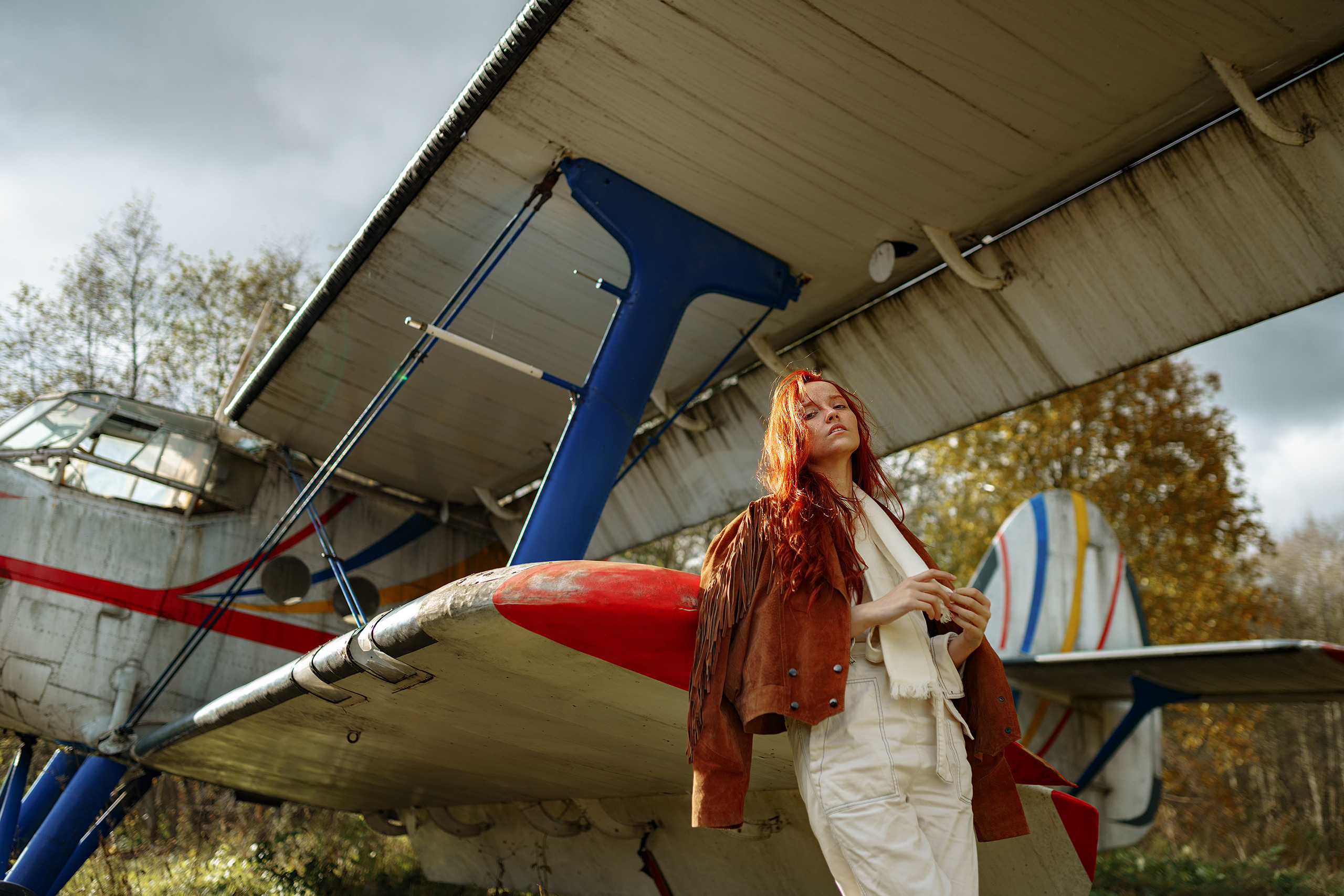 Небо, самолет, девушка. Свадебный и семейный фотограф Ярослав Фущич