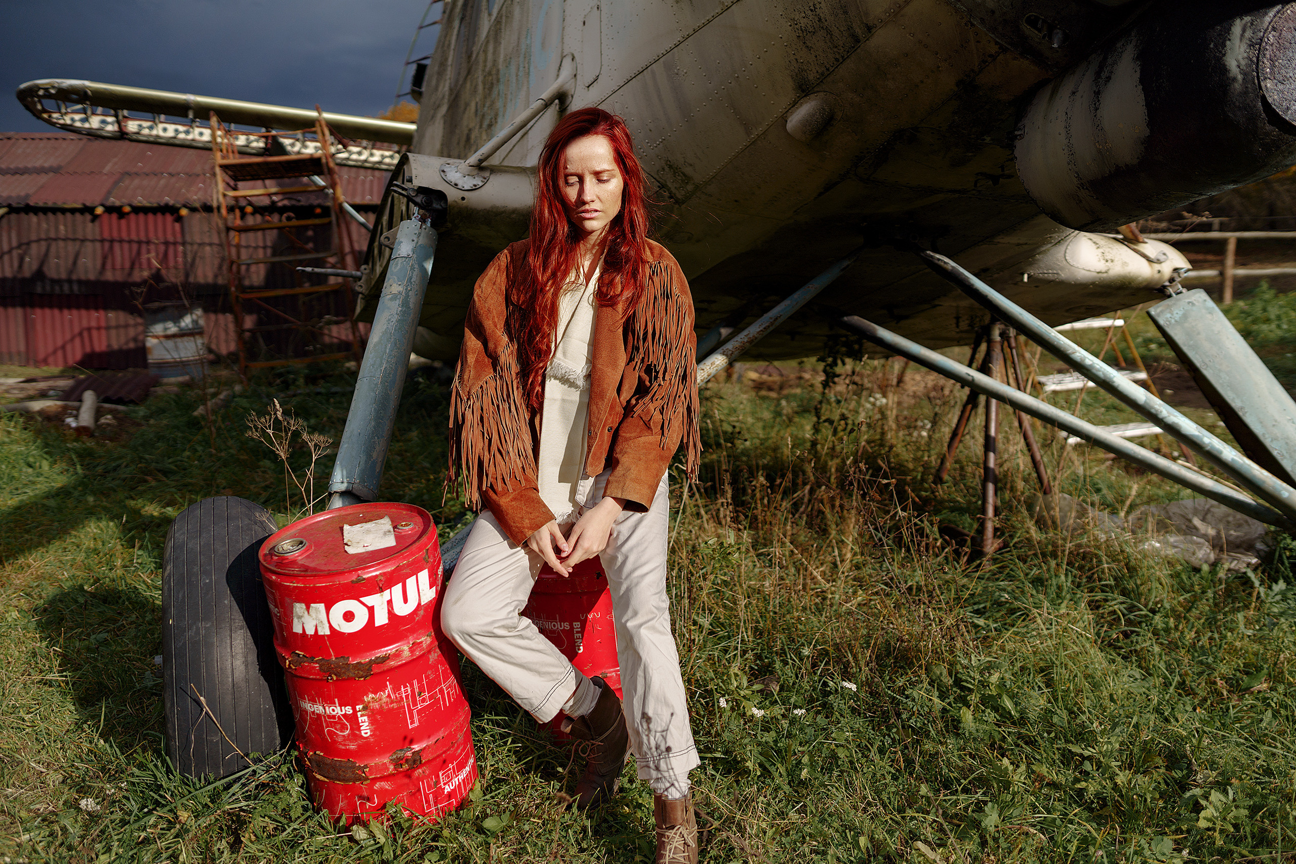 Небо, самолет, девушка. Свадебный и семейный фотограф Ярослав Фущич