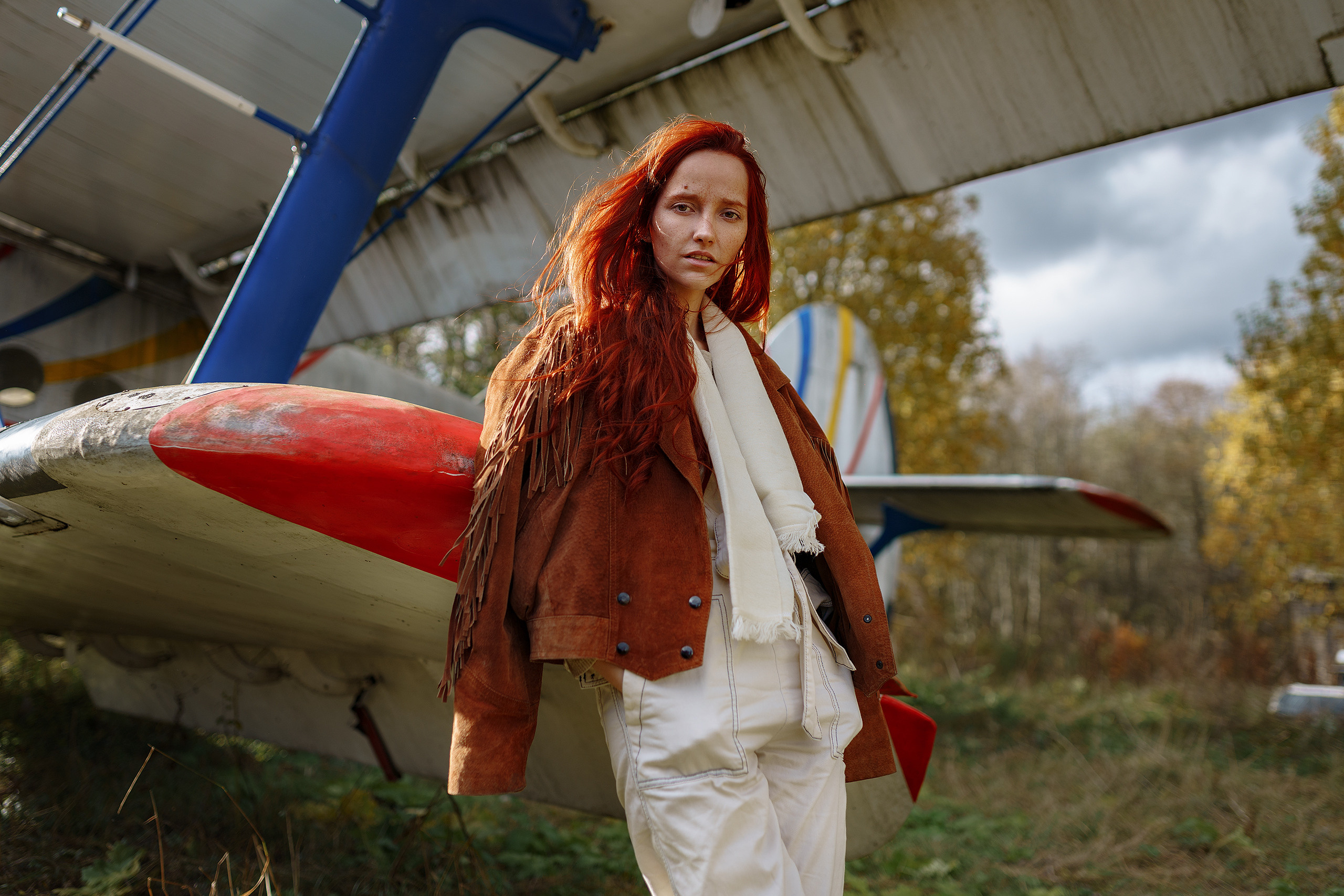 Небо, самолет, девушка. Свадебный и семейный фотограф Ярослав Фущич