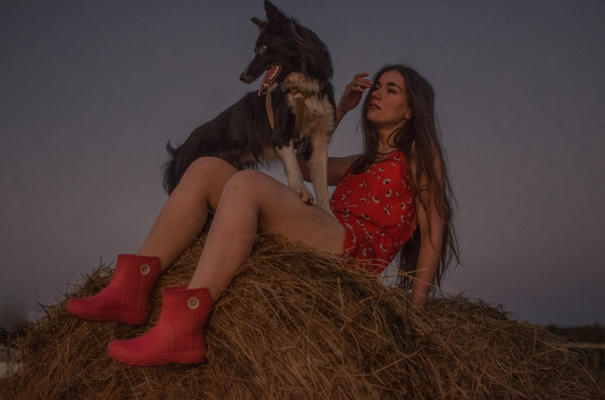 Алла и закат в полях. Ваш Семейный Фотограф Москва