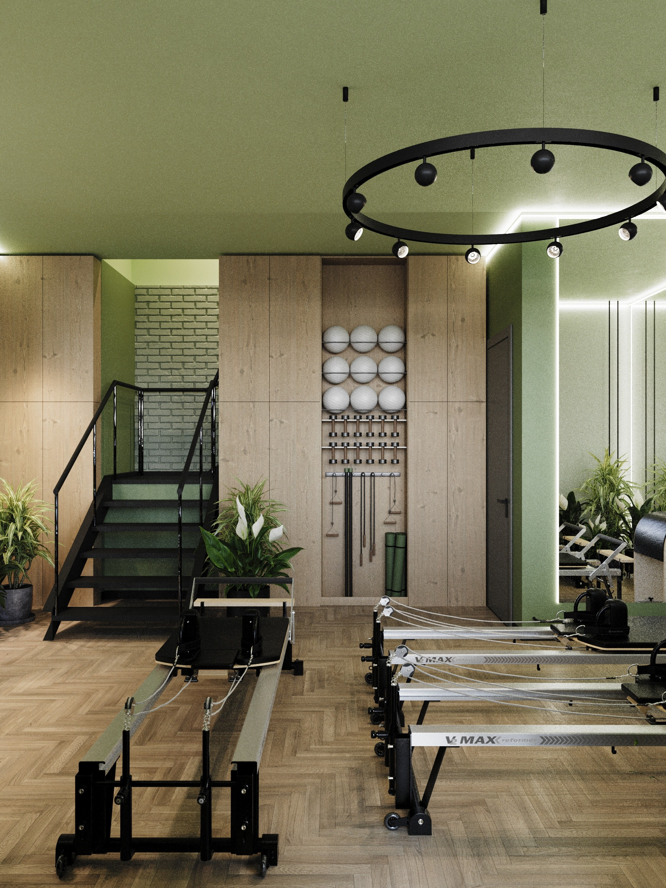 Студия пилатеса. Архитектурные интерьеры