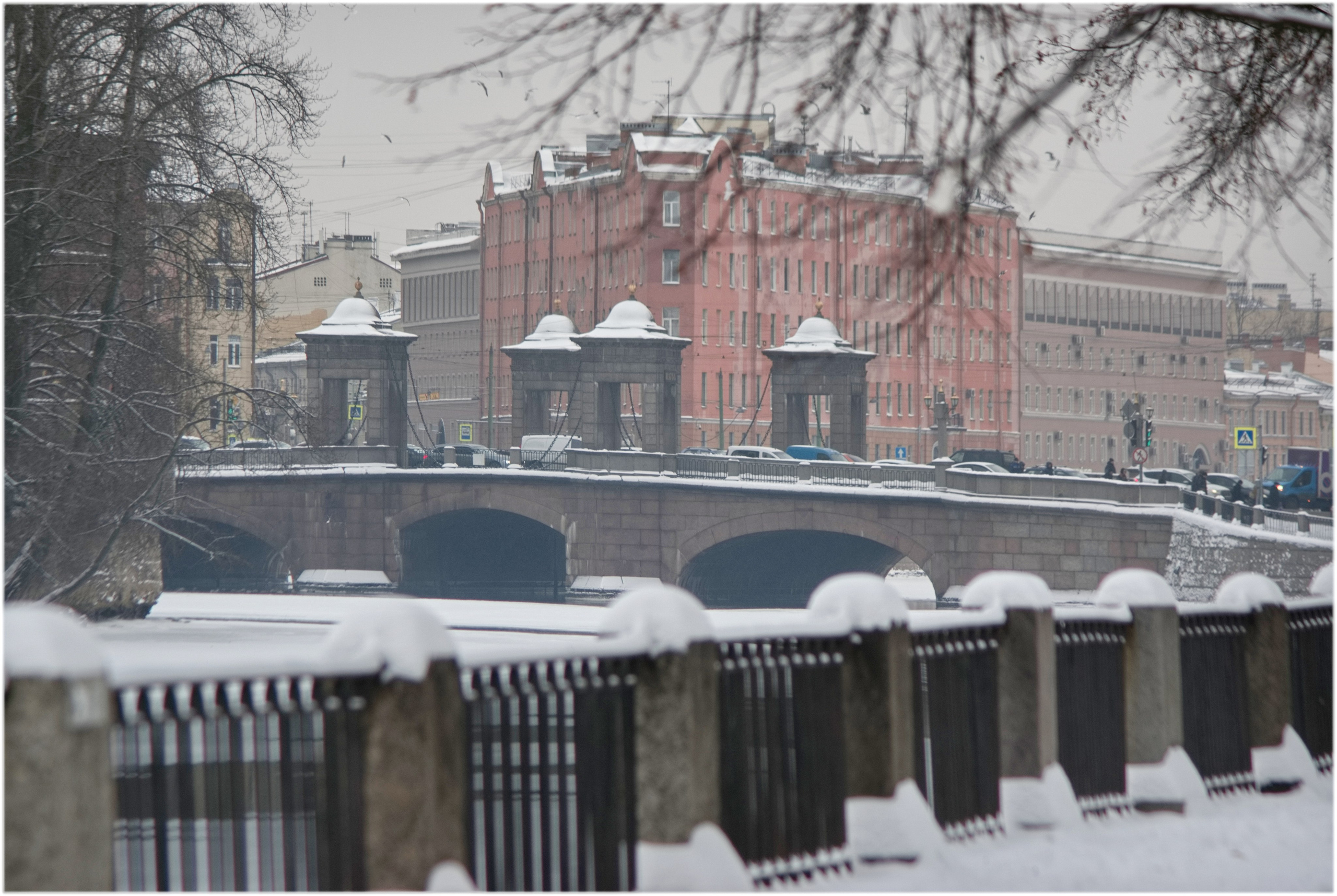 Санкт-Петербург.Старо-Калинкин мост.Зима.