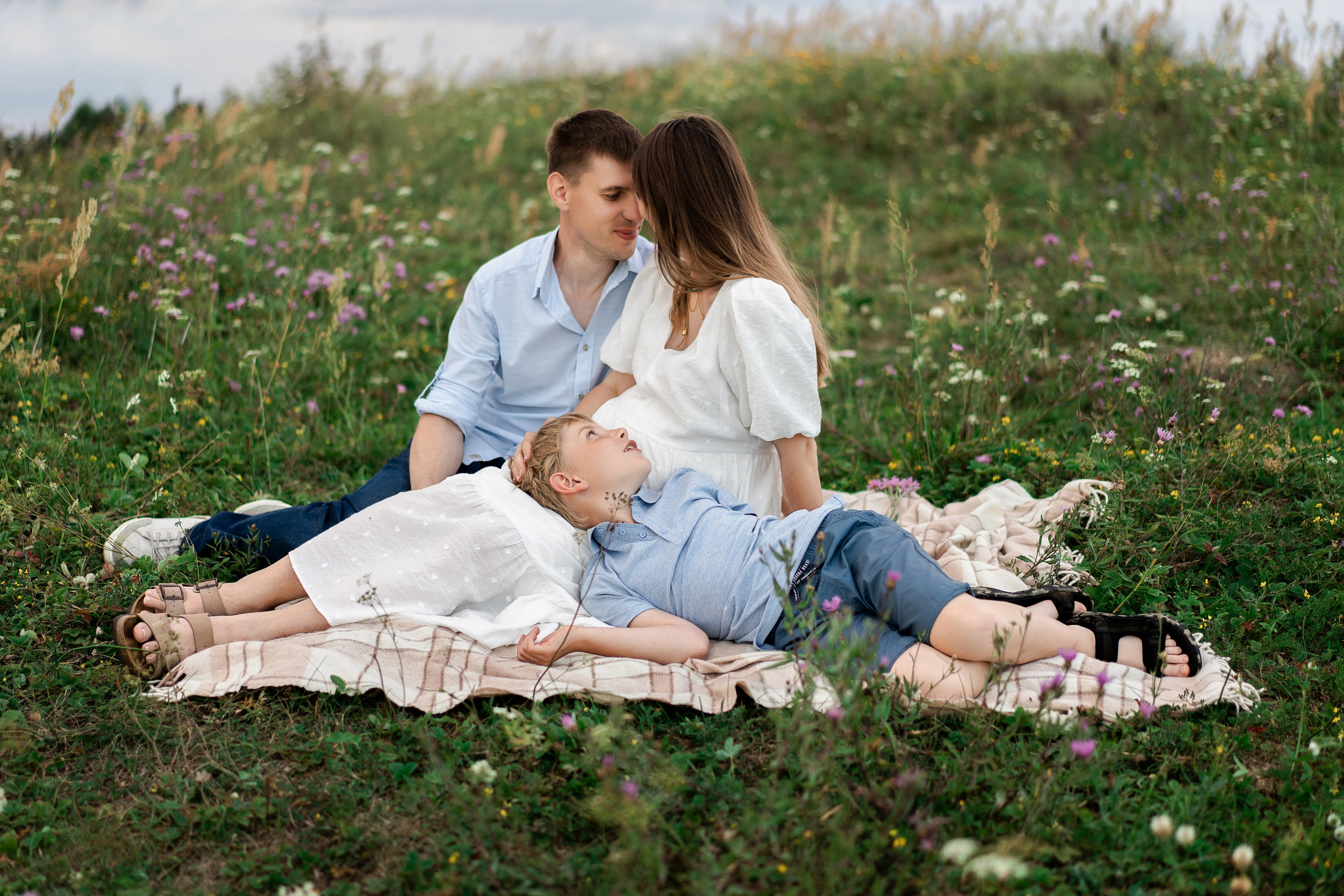 Ирина с семьей. Семейный и детский фотограф в Санкт-Петербурге Дарина Герчиу