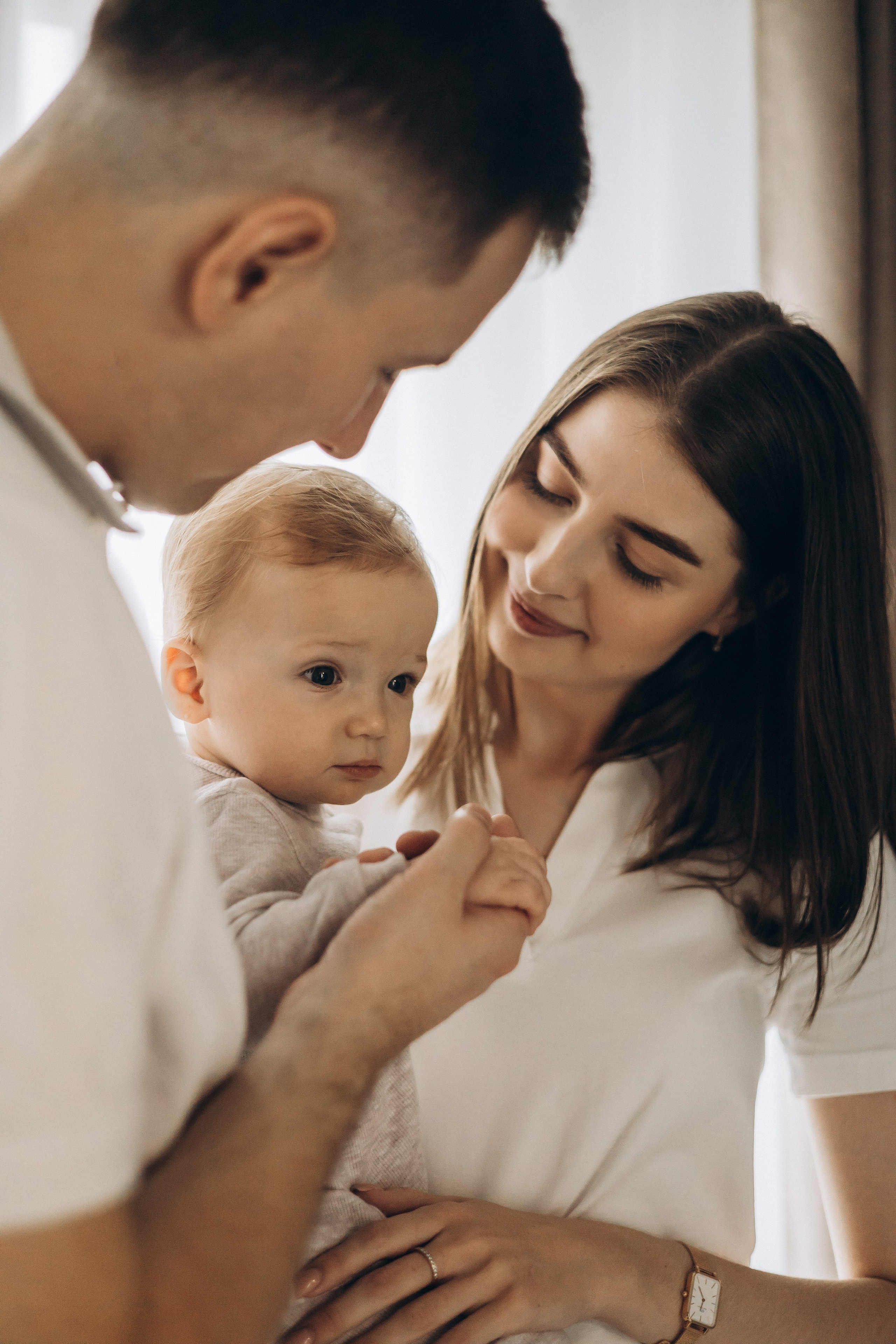 Юлия, Максим и малыш Ефим. Семейный, домашний, ньюборн фотограф Москва Цветкова Елизавета