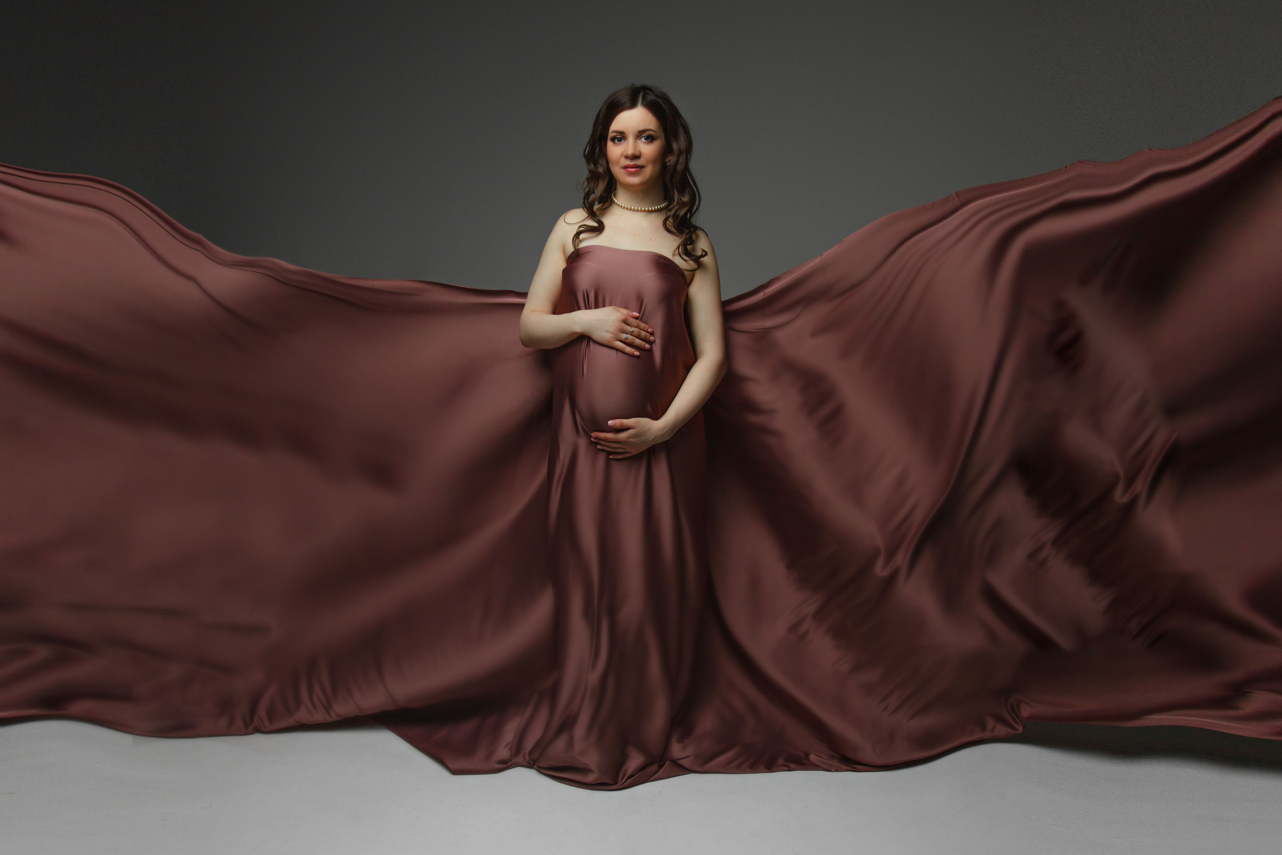 В летящих тканях. Колесникова Татьяна. Фотограф новорожденных Щёлково, Москва, Королев