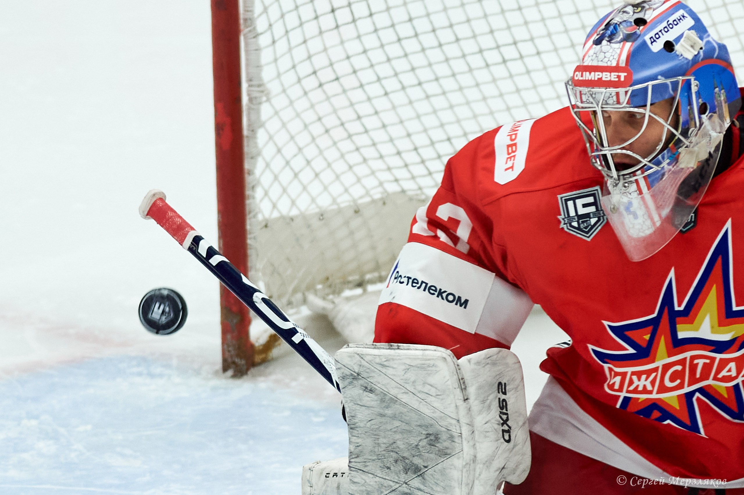 Хоккей. OLIMPBET Чемпионат России — ВХЛ Ижсталь — Ростов. 28.09.2024 Ижевск. Спортивный репортажный фотограф в Ижевске Сергей Мерзляков