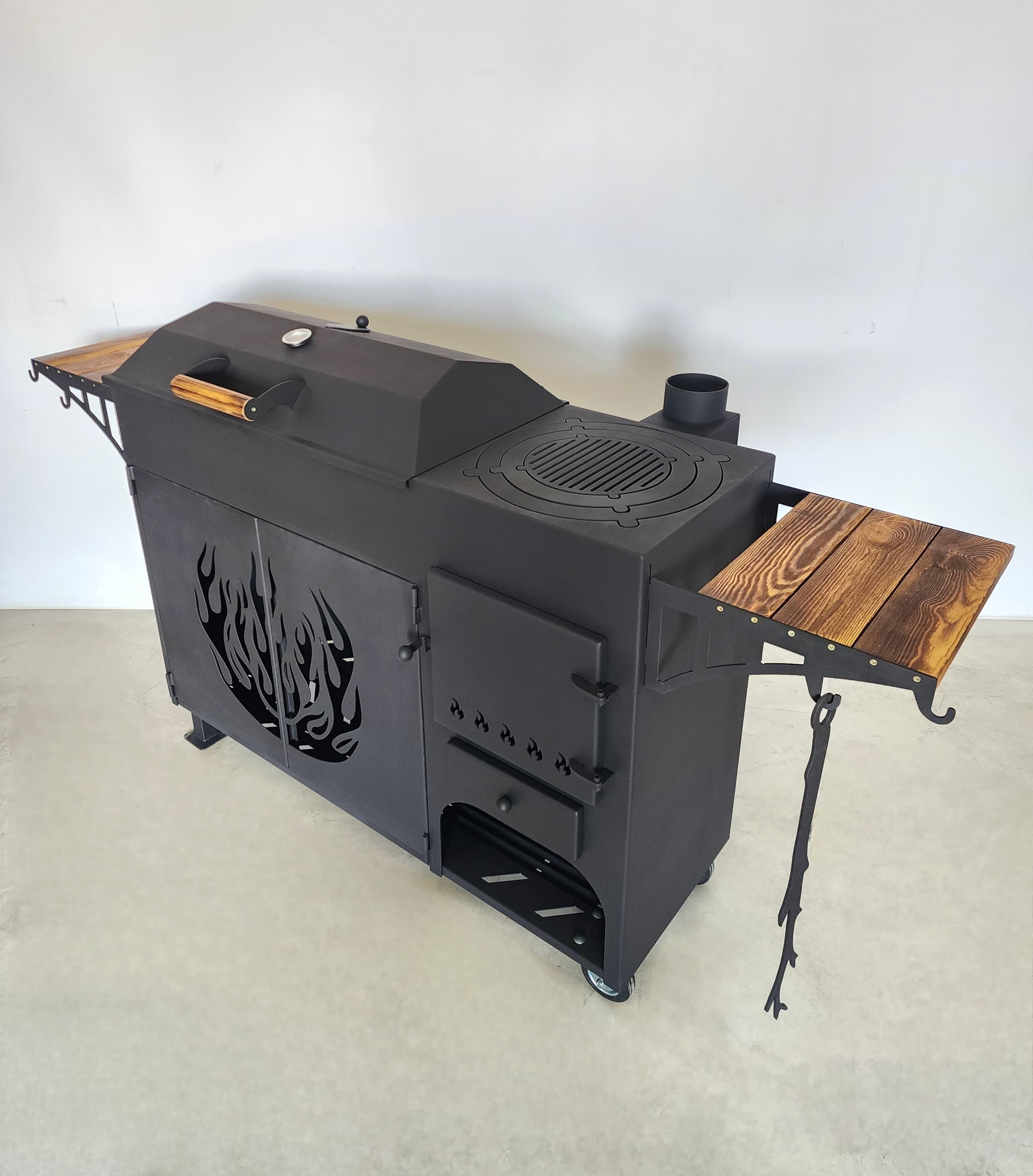 Мангал гриль, печь под казан с дровницей. Купить / заказать мангал для дома в Краснодаре от производителя «Мангал Мастер»