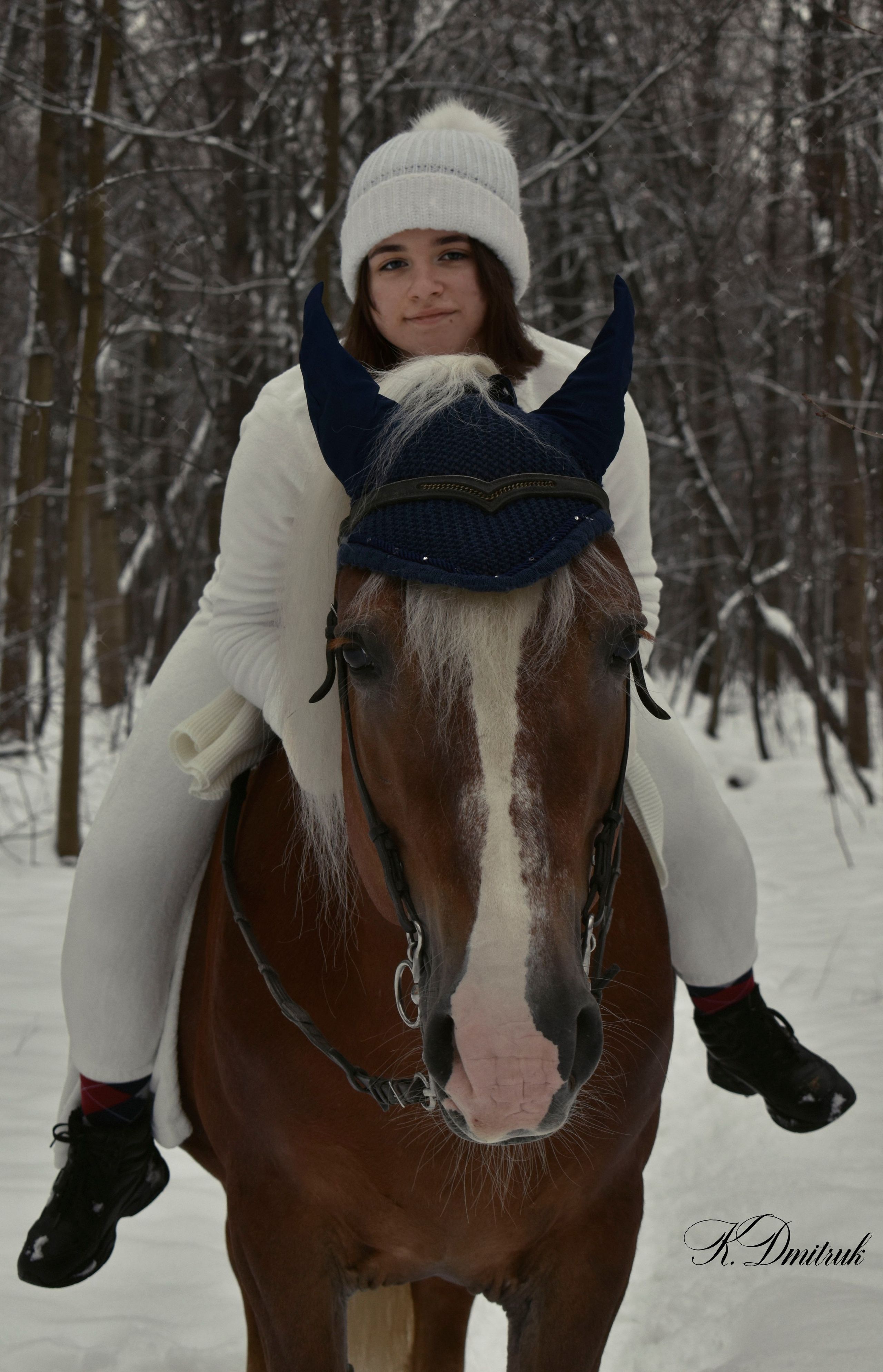Настя. Зимний сон. Конный фотограф Москва
