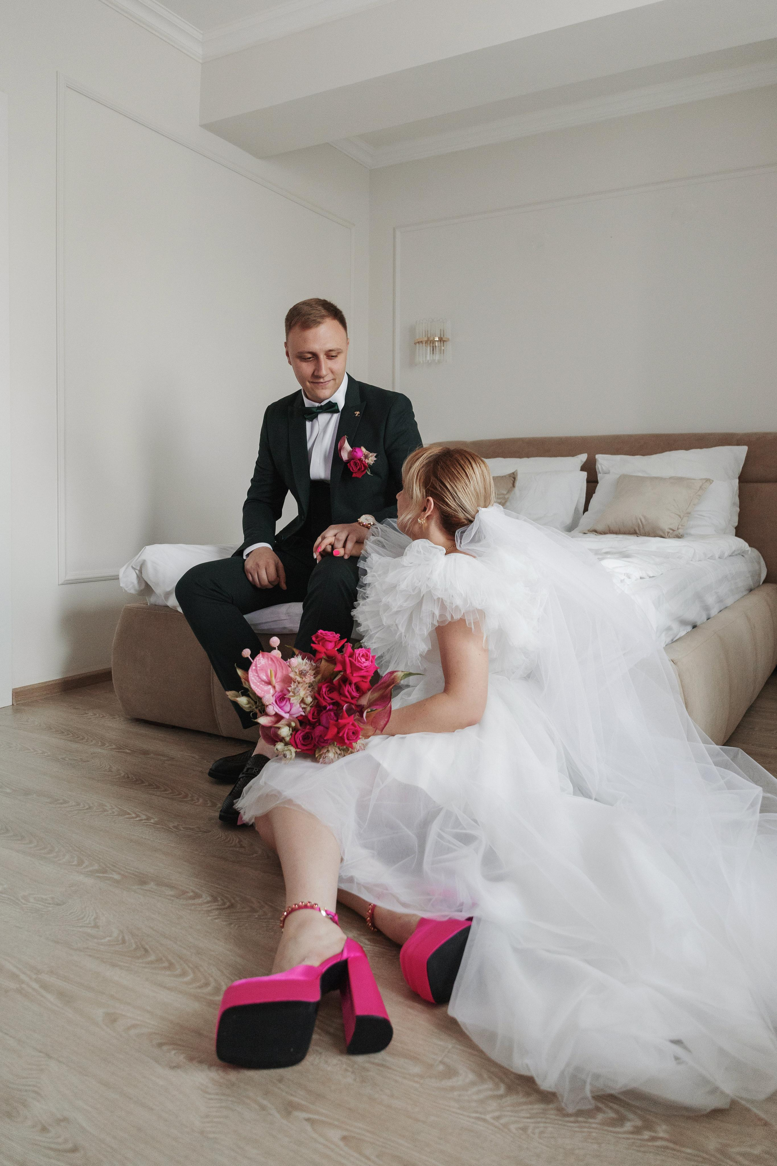 Фотосессия утро невесты и жениха. Свадебный фотограф Москва Анастасия Храмова