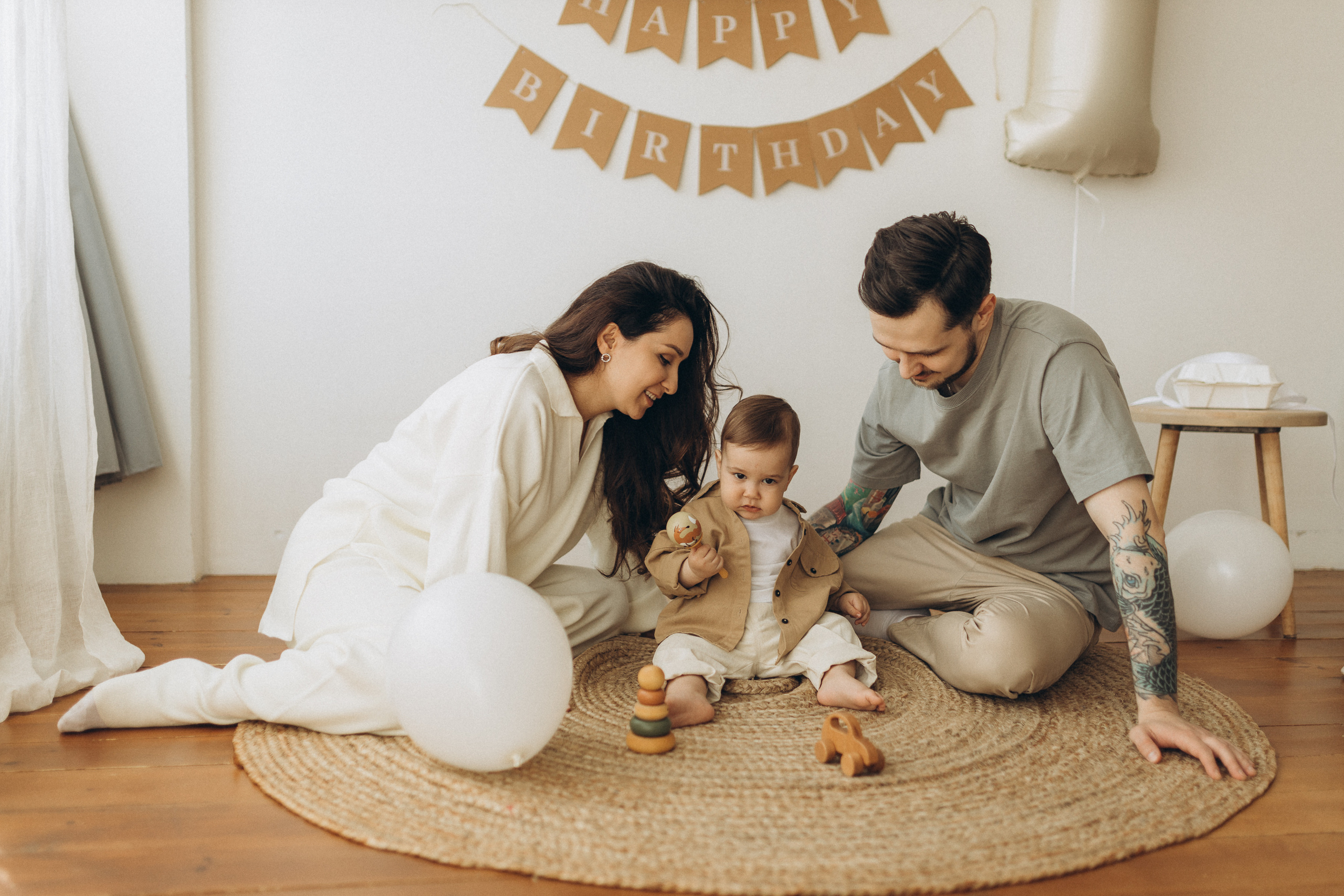 1 годик. Студийная съёмка. Семейный фотограф Мария Маркова Москва и Одинцово