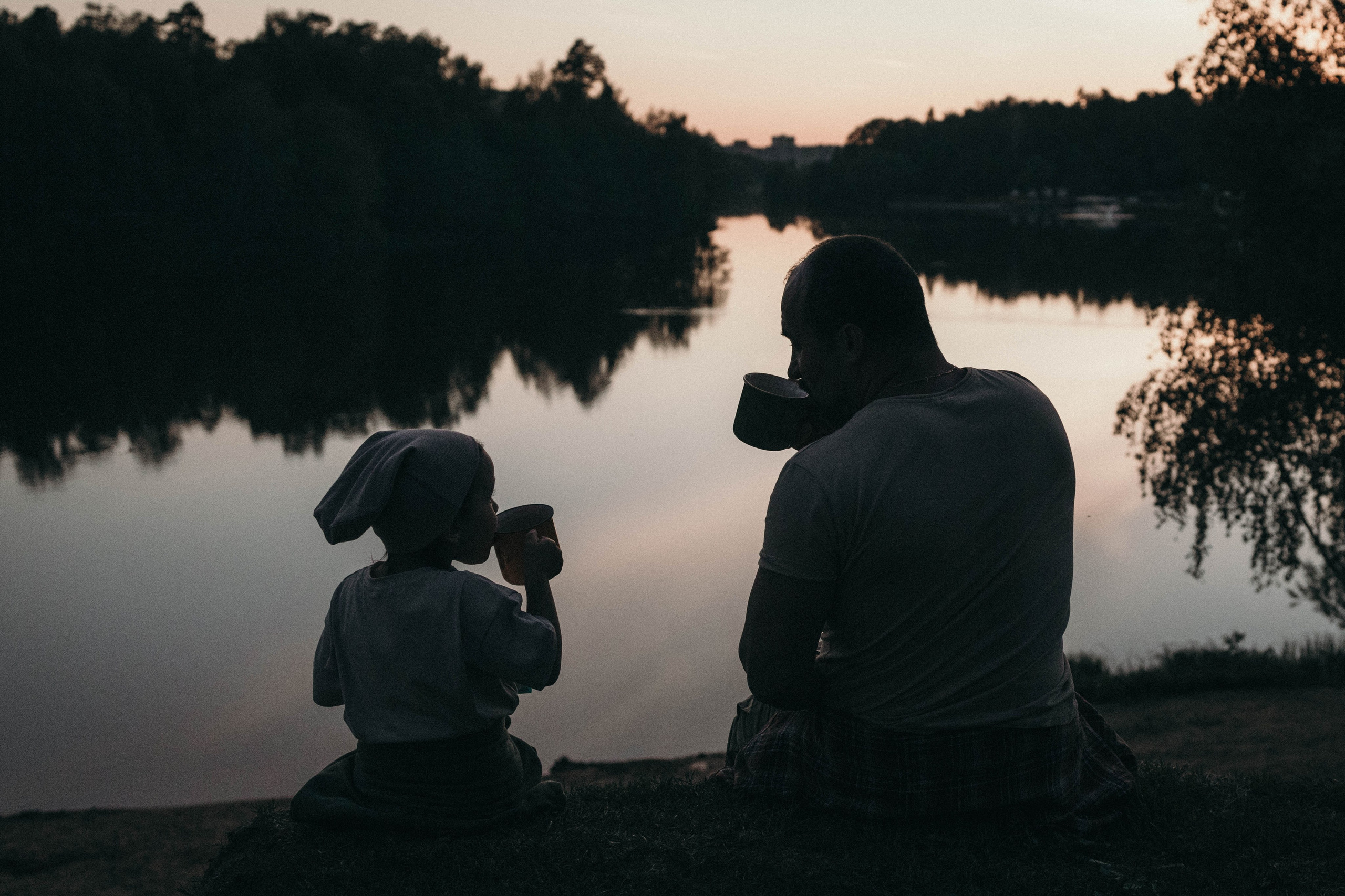 Закатная фотосессия папы и дочки. Семейный фотограф в Москве, Щелково, Фрязино _ Виктория Степанова