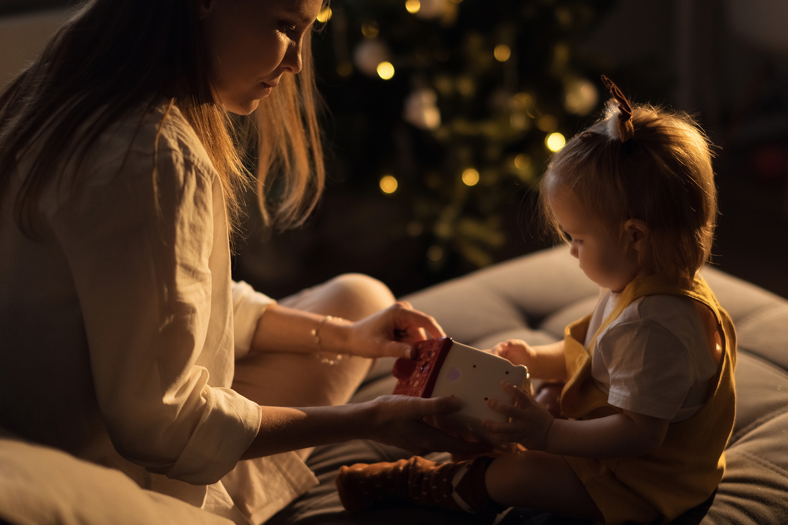 Домашние новогодние. Рисую светом вашу семейную историю фотограф из Перми Александра Камене