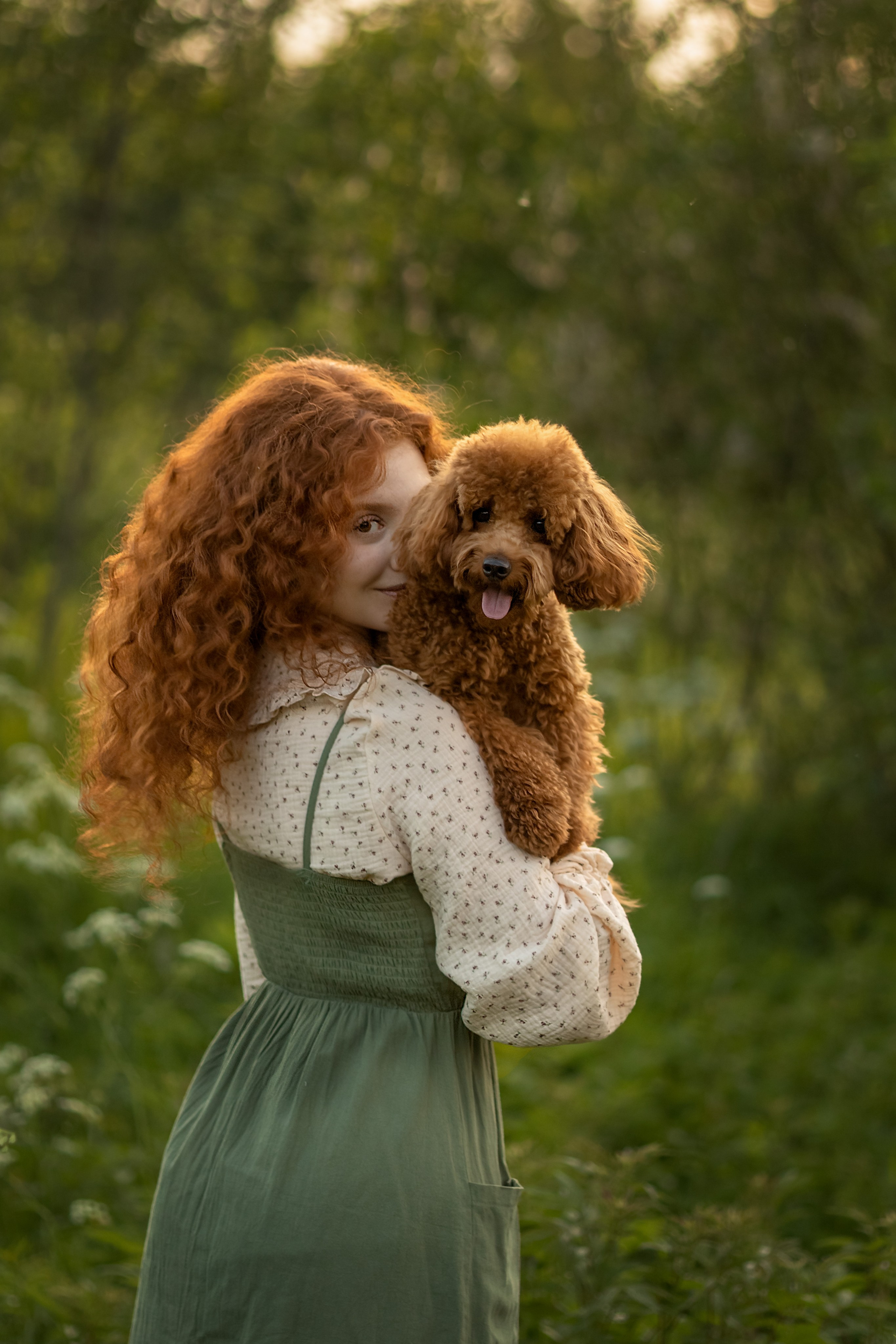 Елизавета, Вика и пес Тэдди. Портретная съемка дома, на улице, в студии