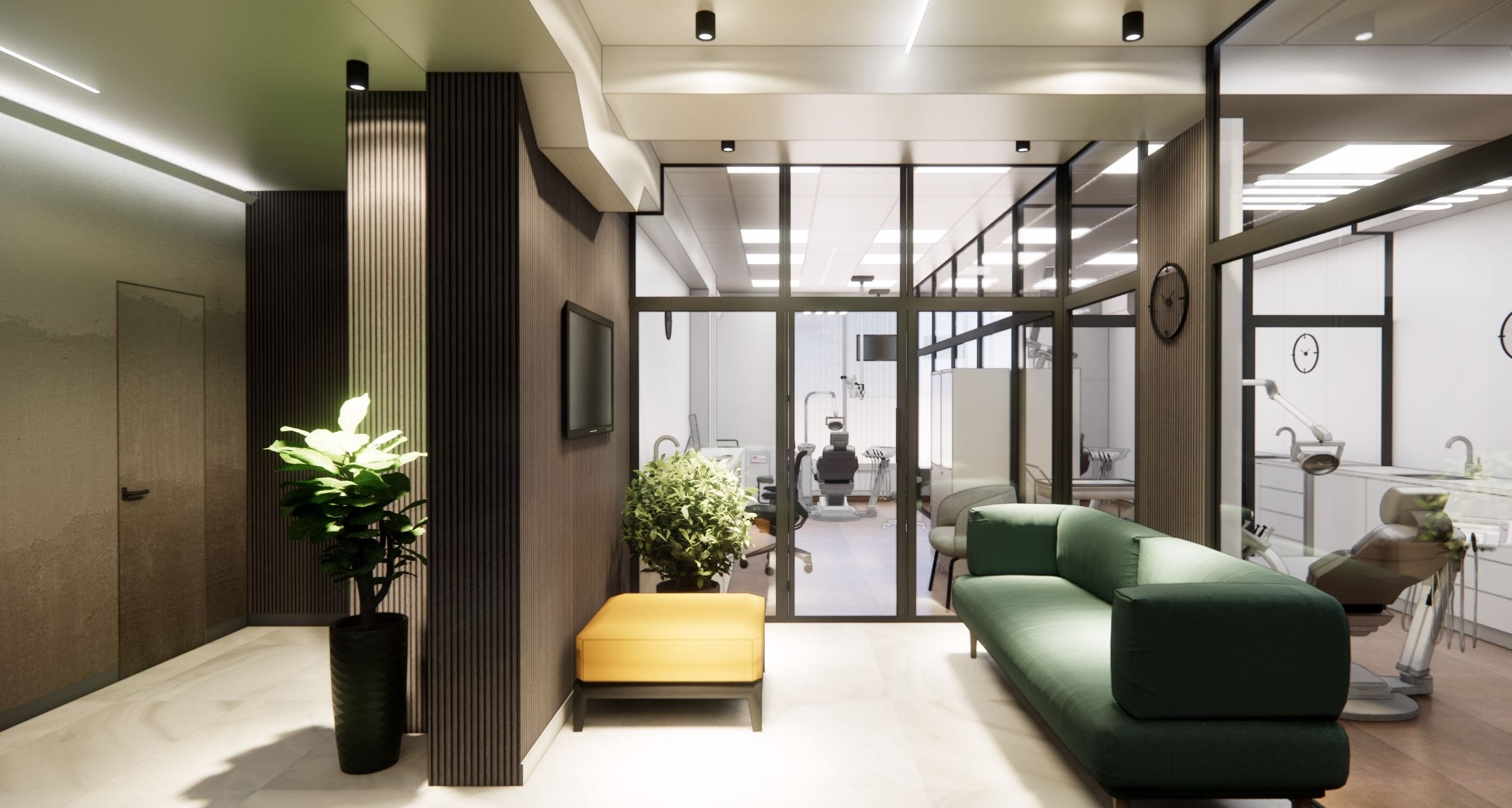 Дизайн проект стоматологии «DENTAL CARE». Архитектурно-дизайнерское бюро ROOMS