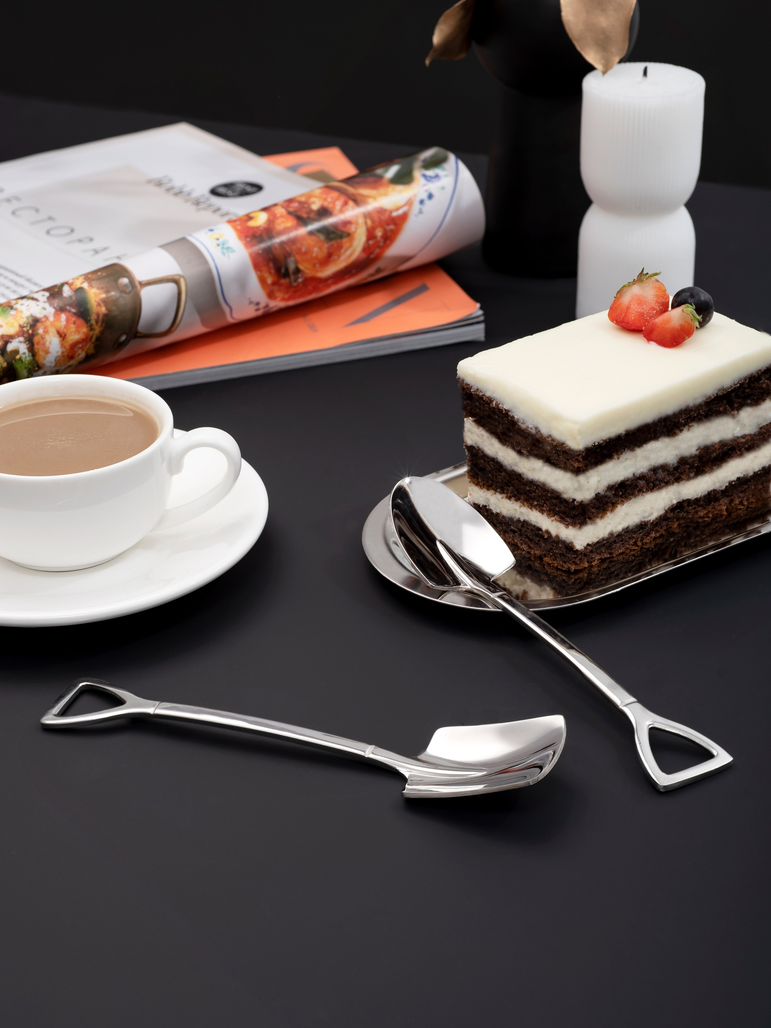 Стильная фотосъемка десертных ложечек.