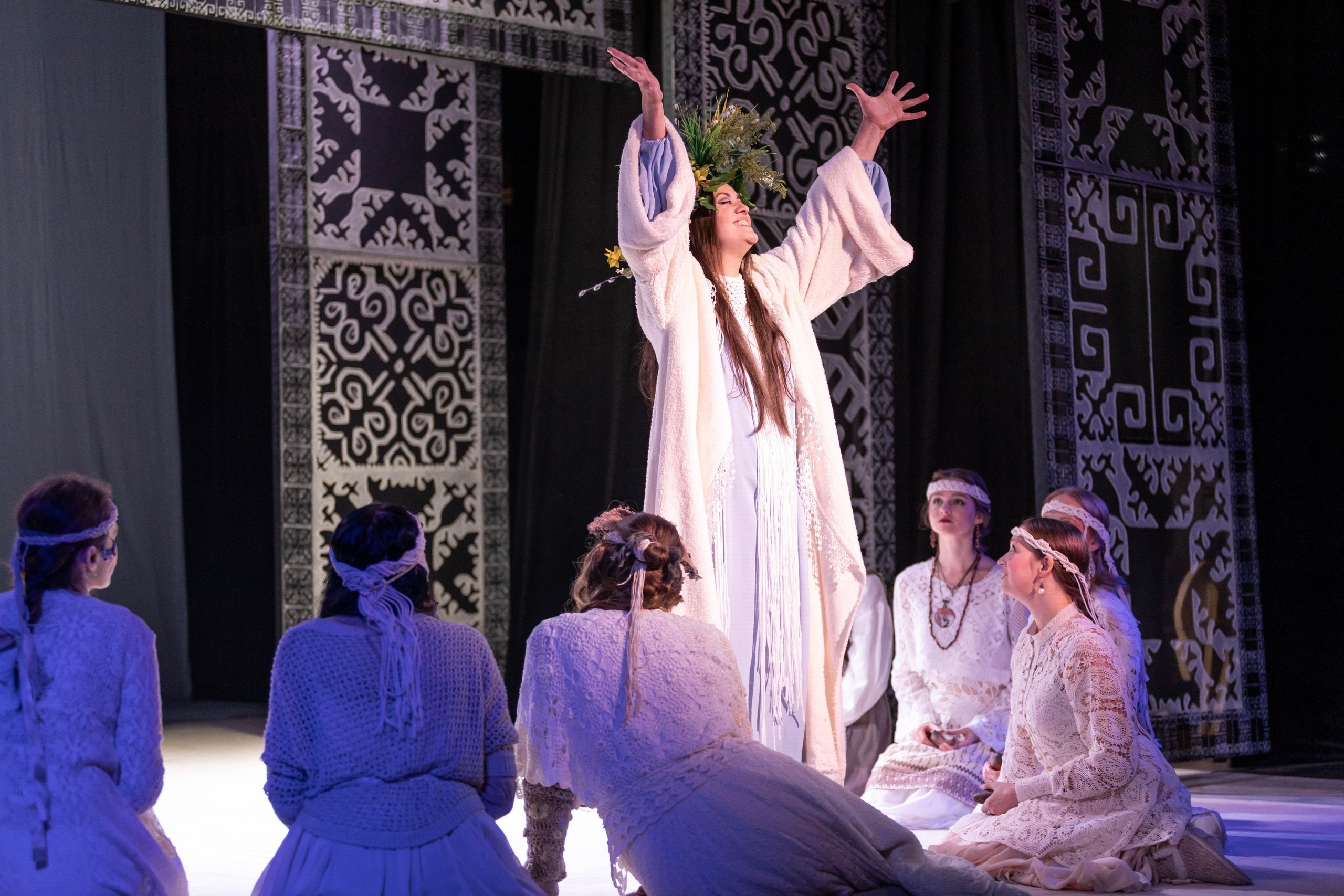 Декорации для спектакля «Снегурочка» | Историко-этнографический театр. История занавеса. Превращаем идею в технологию