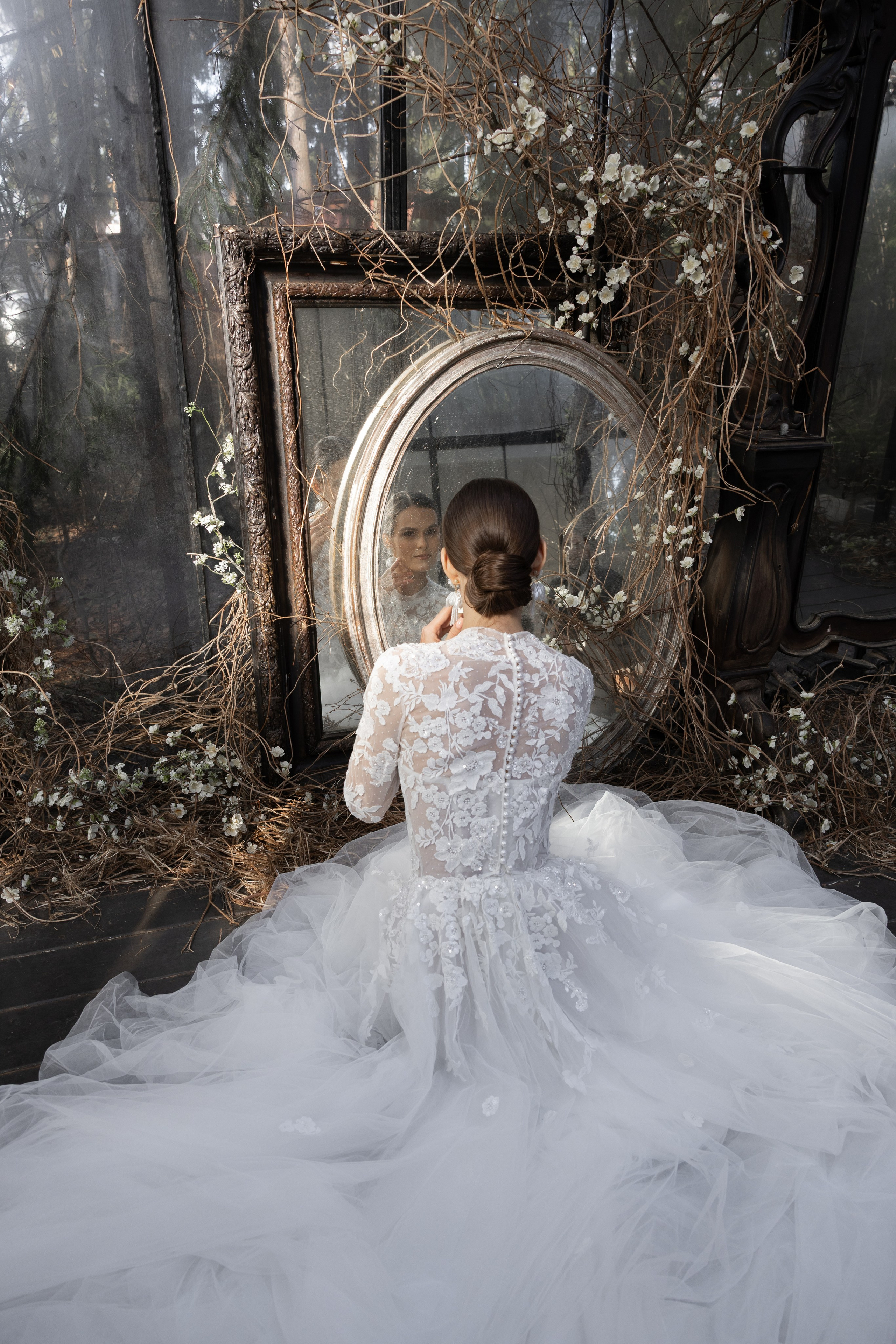 Серафима и Алексей в оранжерее. Свадебный и портретный фотограф в Москве Мария Кравченко