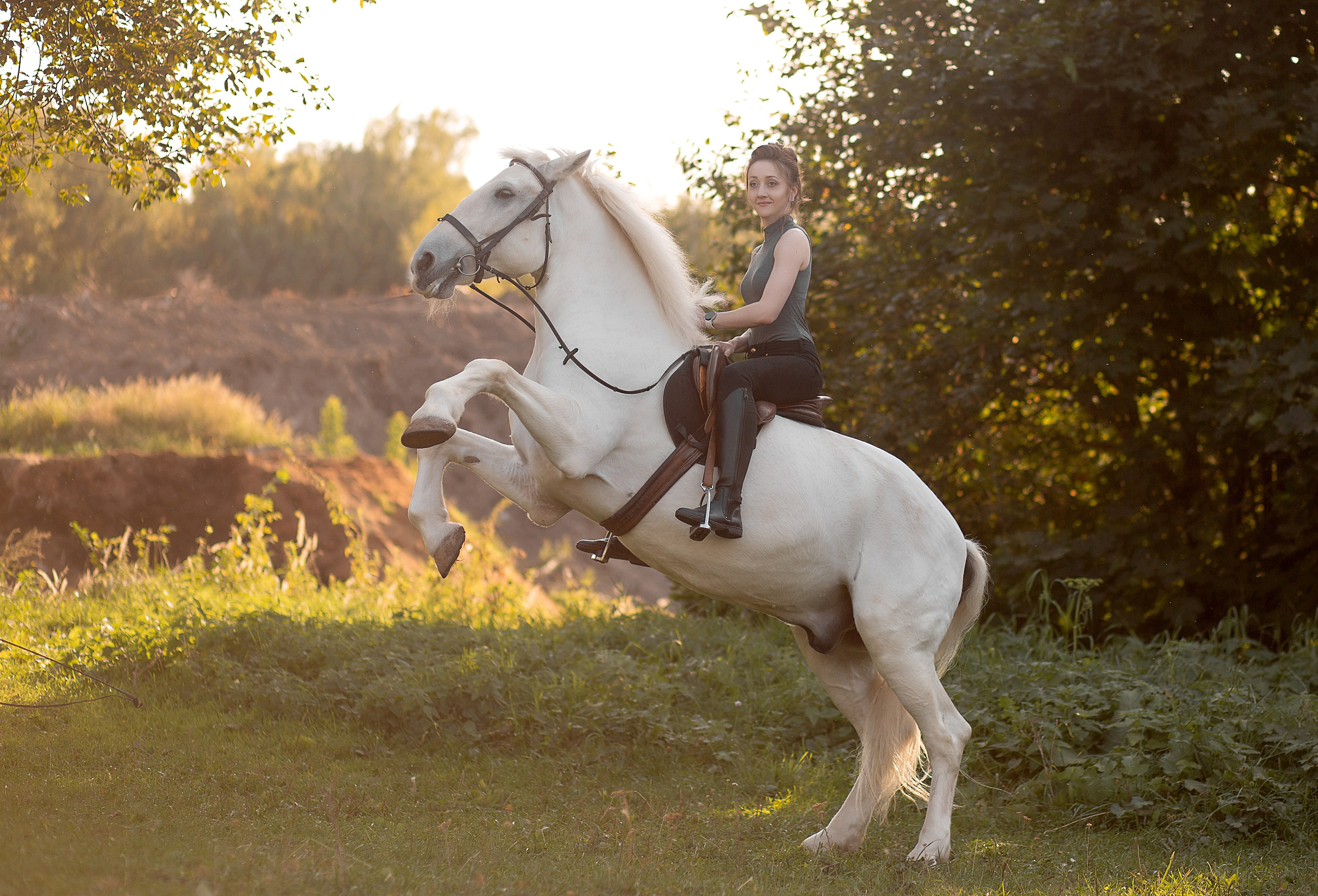 Ольга и Воробей. Фотосессия с лошадьми в Нижнем Новгороде