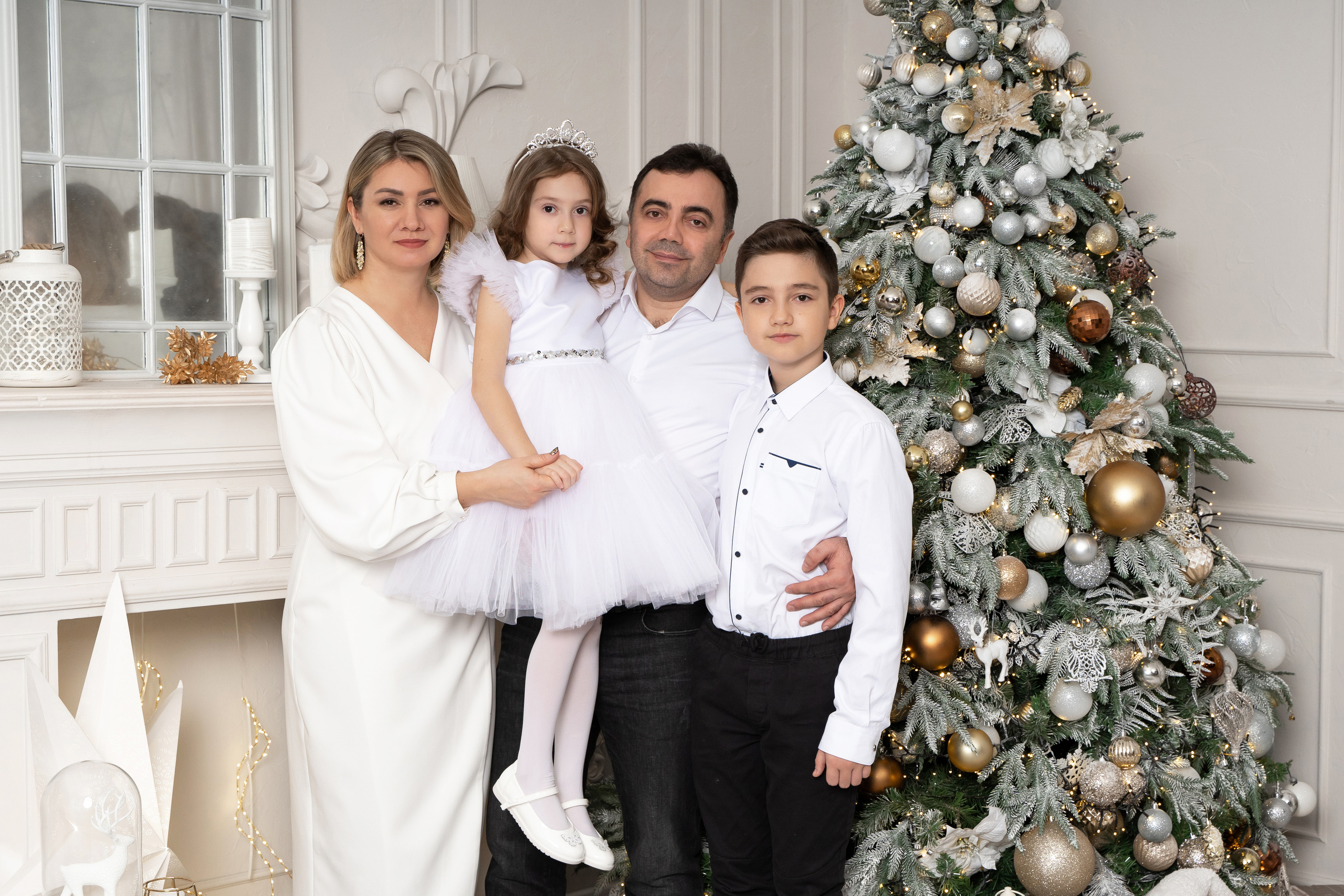 Большая новогодняя семейная фотосессия. студия Версаль. Фотограф Татьяна Мамонтова