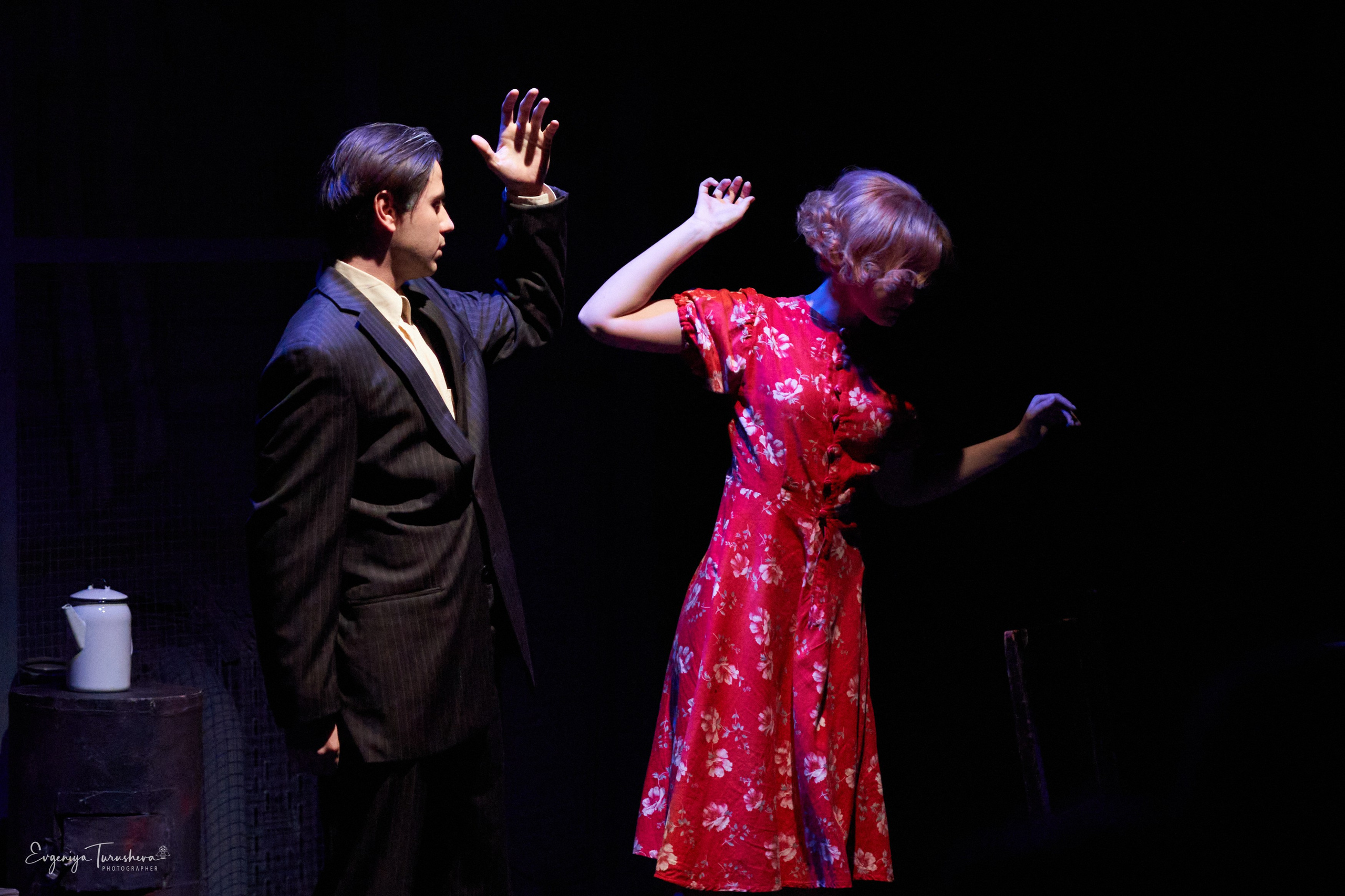 «Не бойся быть счастливым» (по пьесе А. Арбузова «Мой бедный Марат») | 26.01.2024 | ЦАТРА (экспериментальная сцена). Фотограф Евгения Турушева