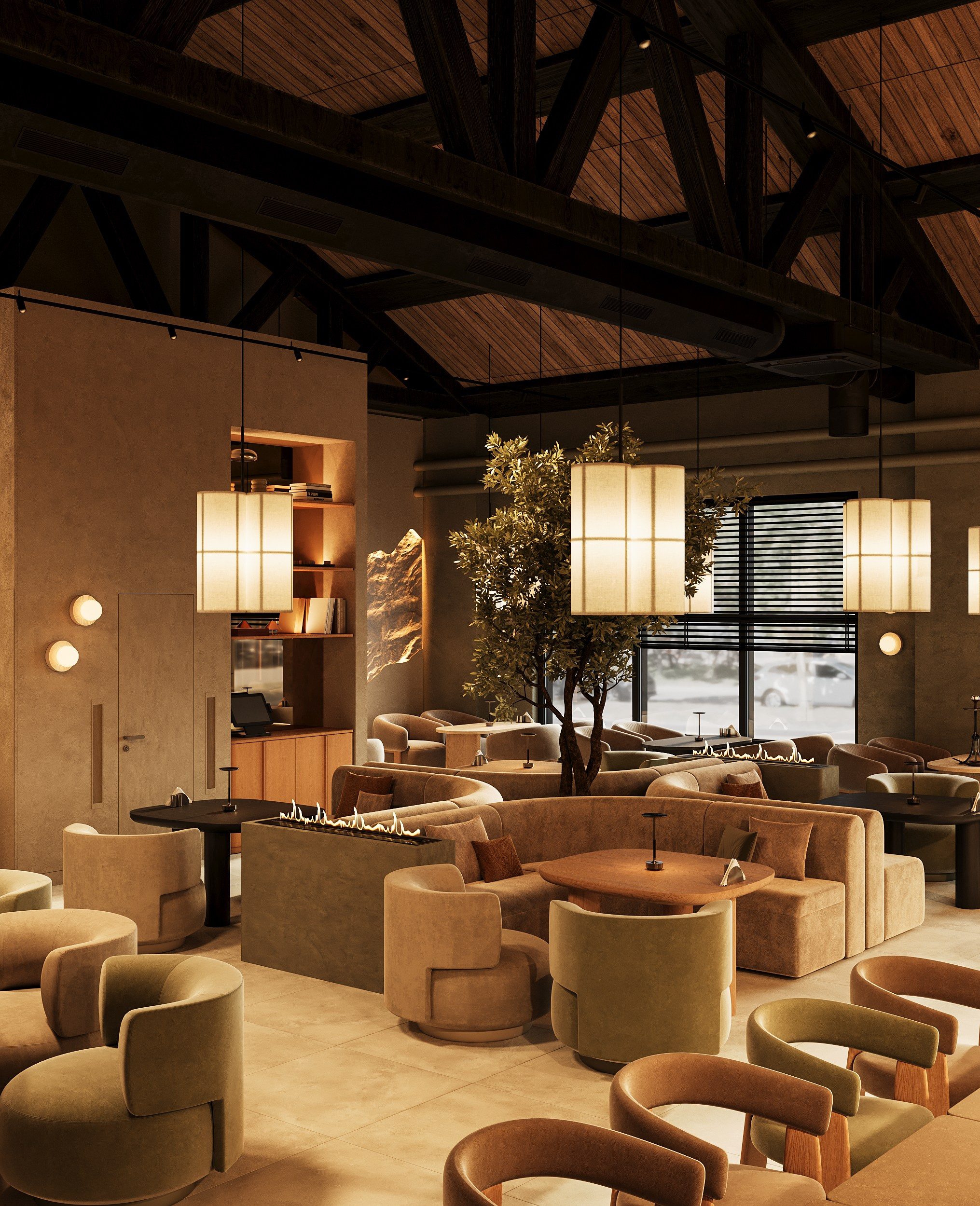Кальянная Мята Lounge. Концепт и визуализации для One Two Home. 3D Визуализация